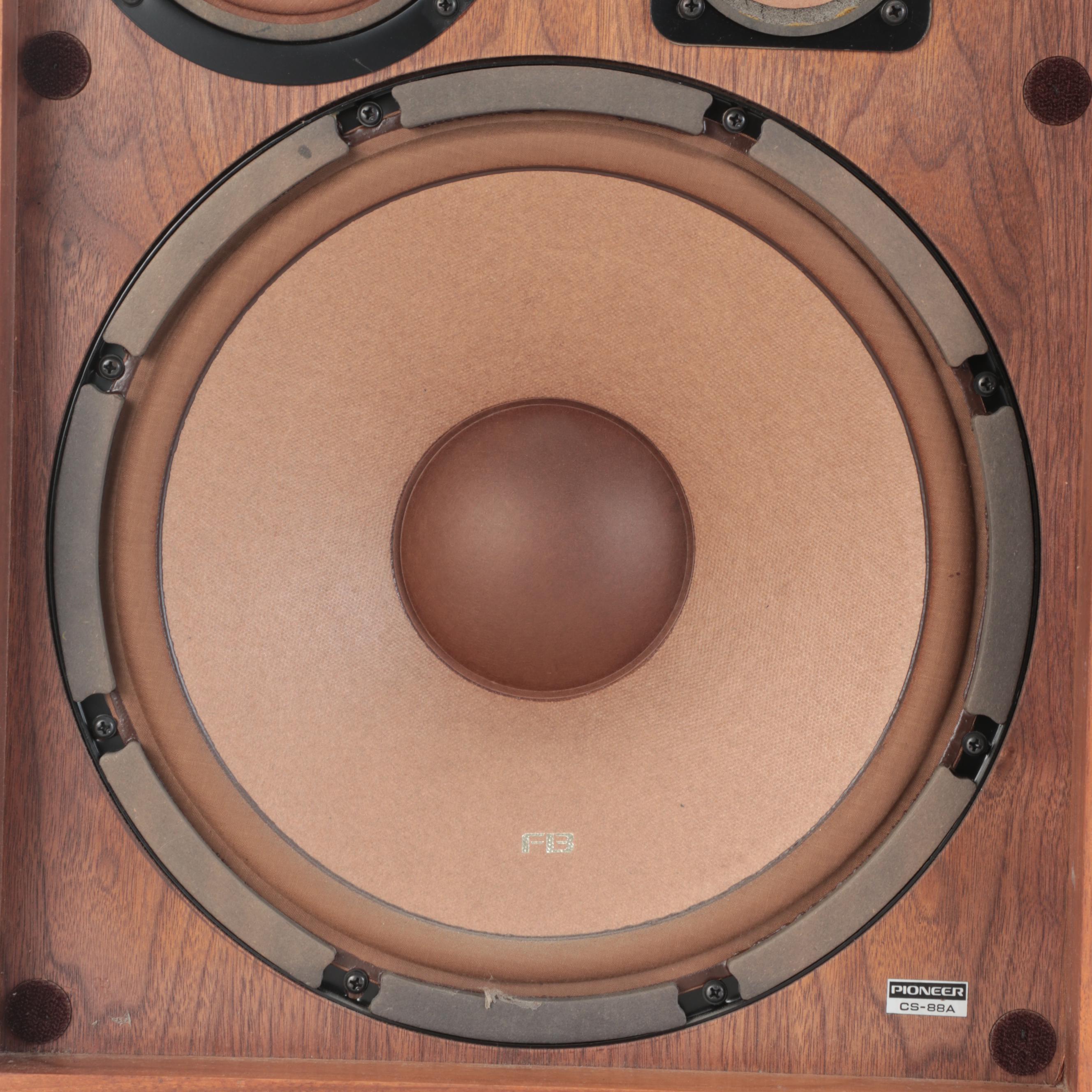 Pair of Pioneer Walnut Floorstanding Speakers, Circa 1971