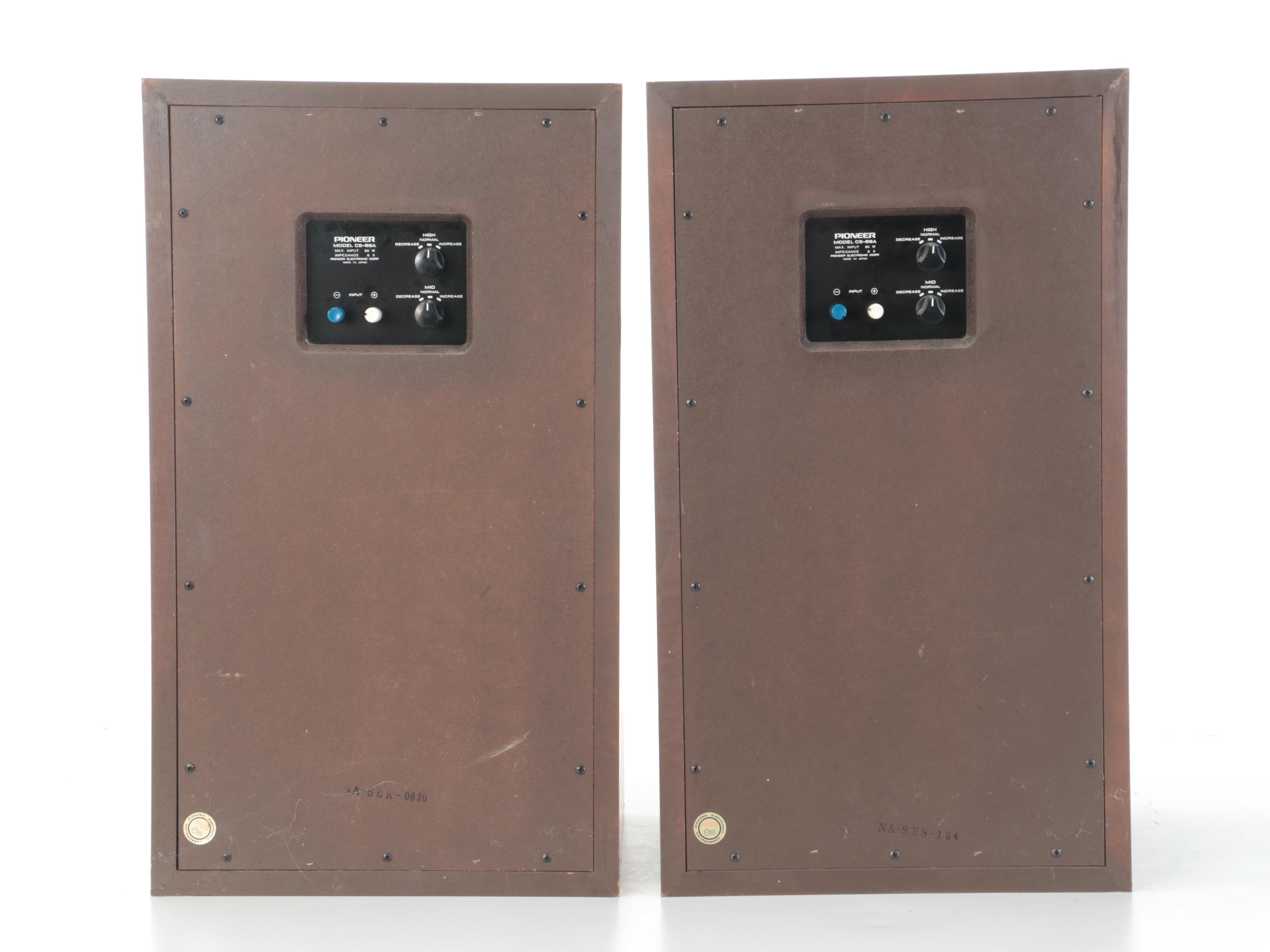 Pair of Pioneer Walnut Floorstanding Speakers, Circa 1971