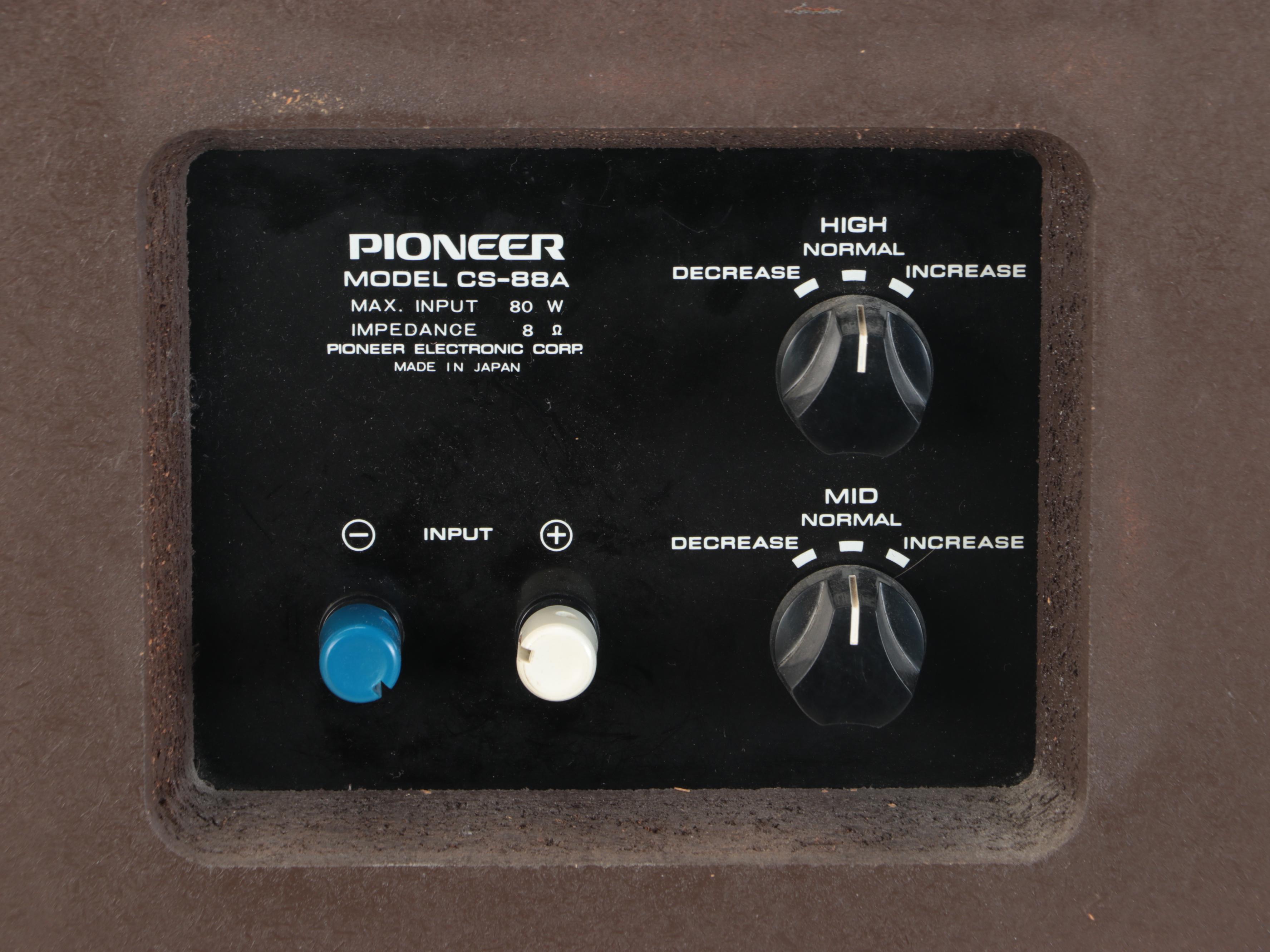 Pair of Pioneer Walnut Floorstanding Speakers, Circa 1971