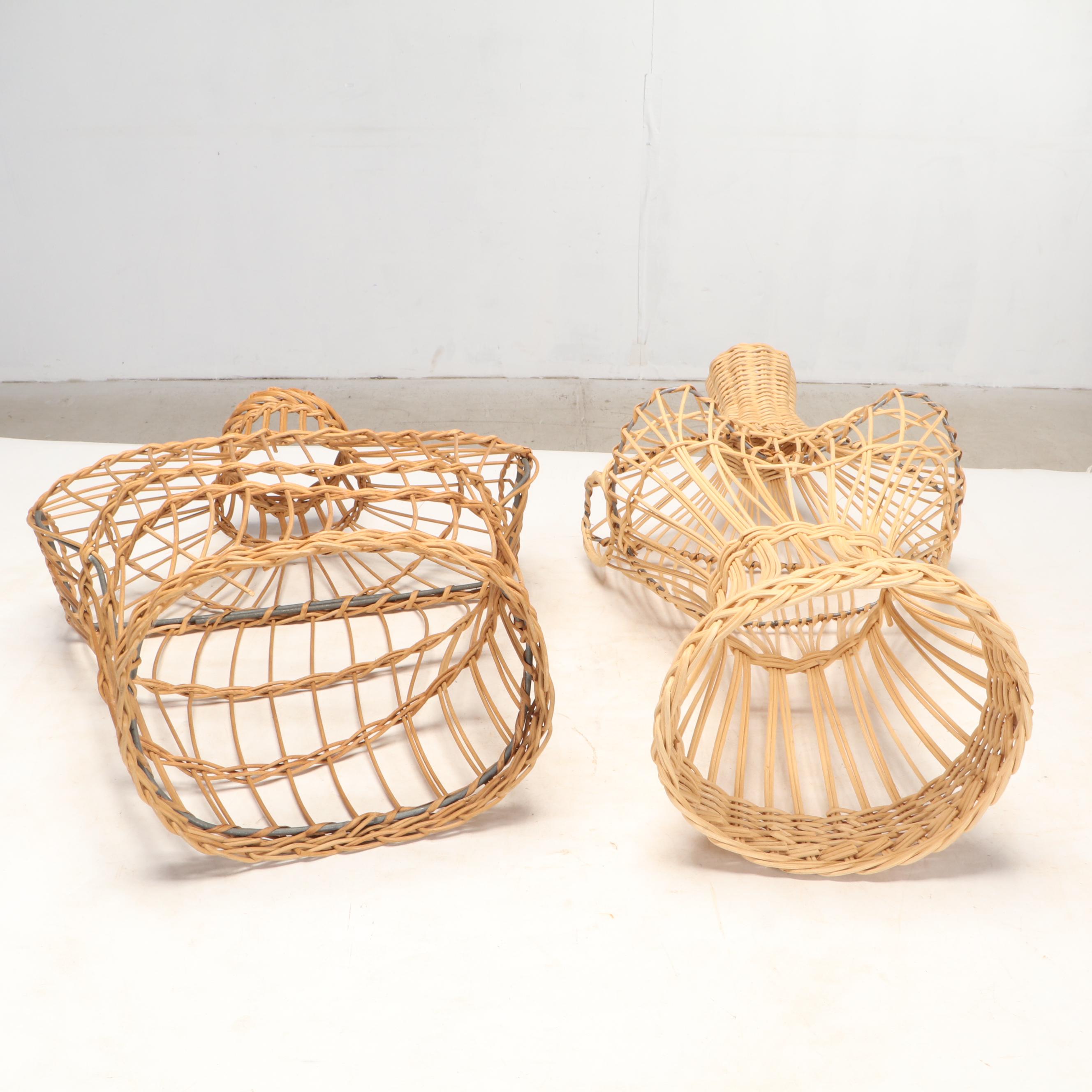 Rattan Woven Mannequin Busts and Jewelry Form