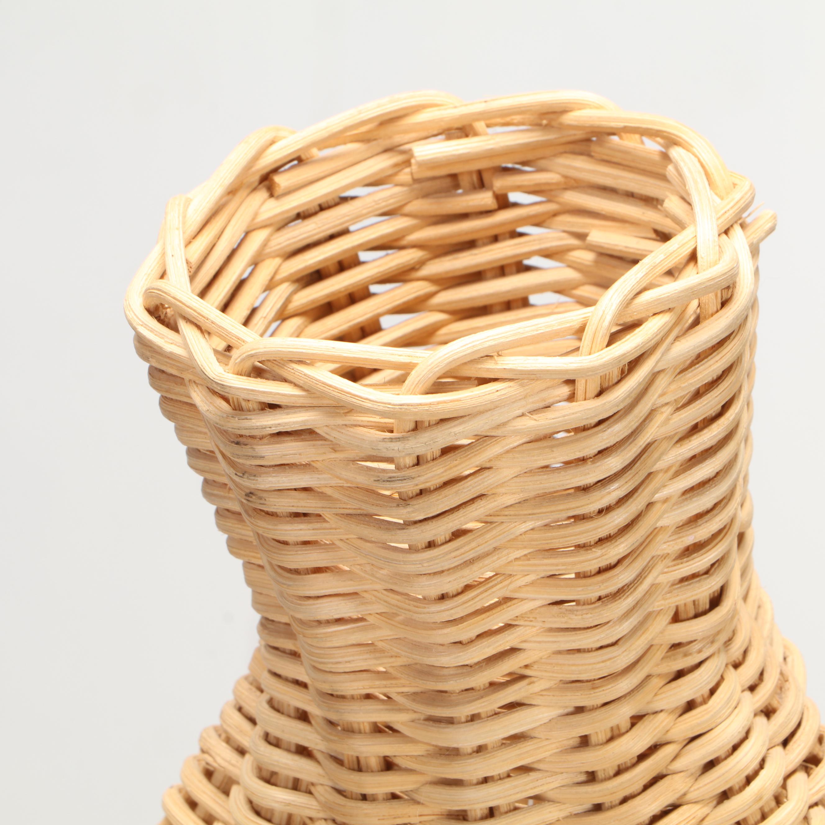 Rattan Woven Mannequin Busts and Jewelry Form
