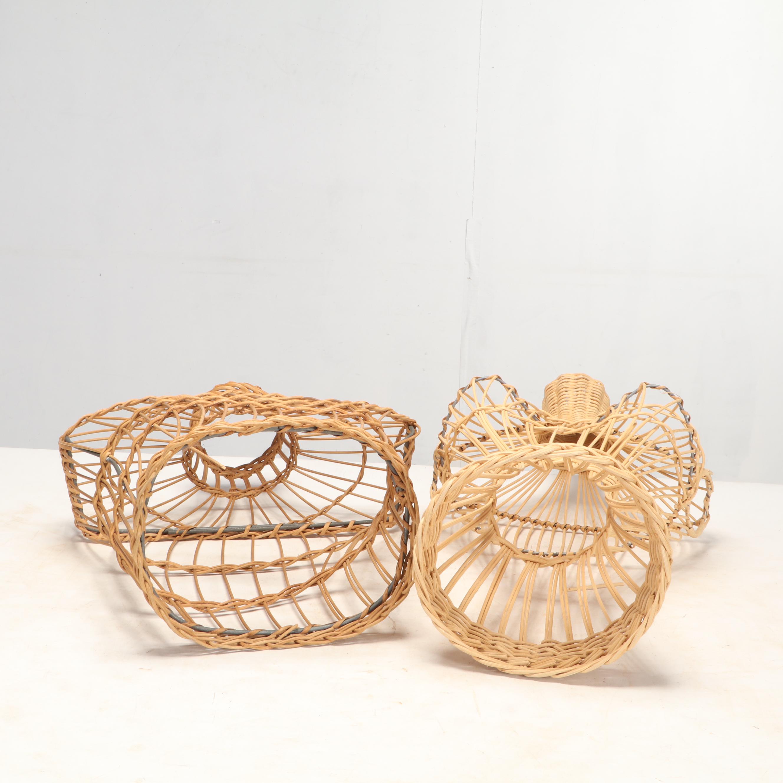 Rattan Woven Mannequin Busts and Jewelry Form