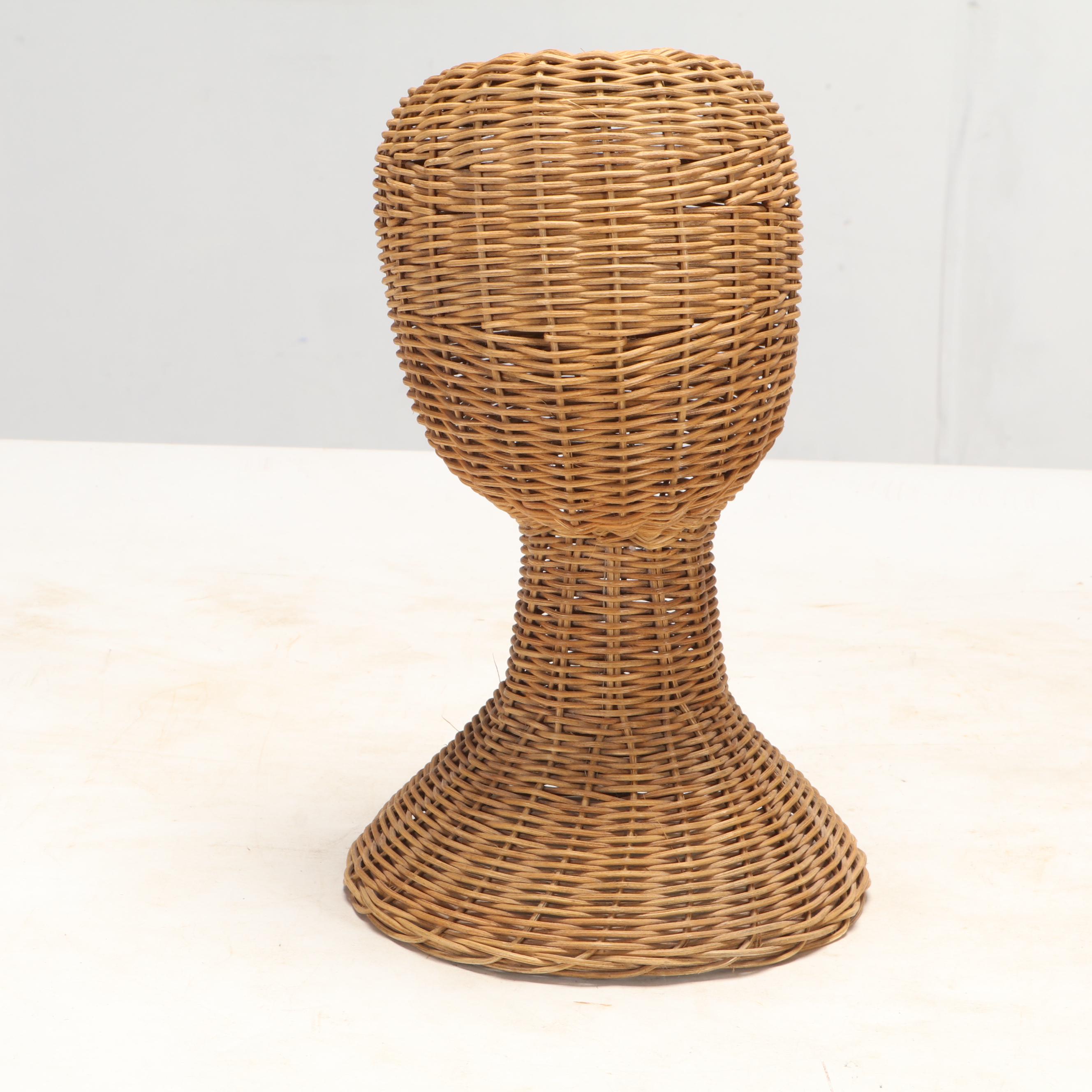 Rattan Woven Mannequin Busts and Jewelry Form