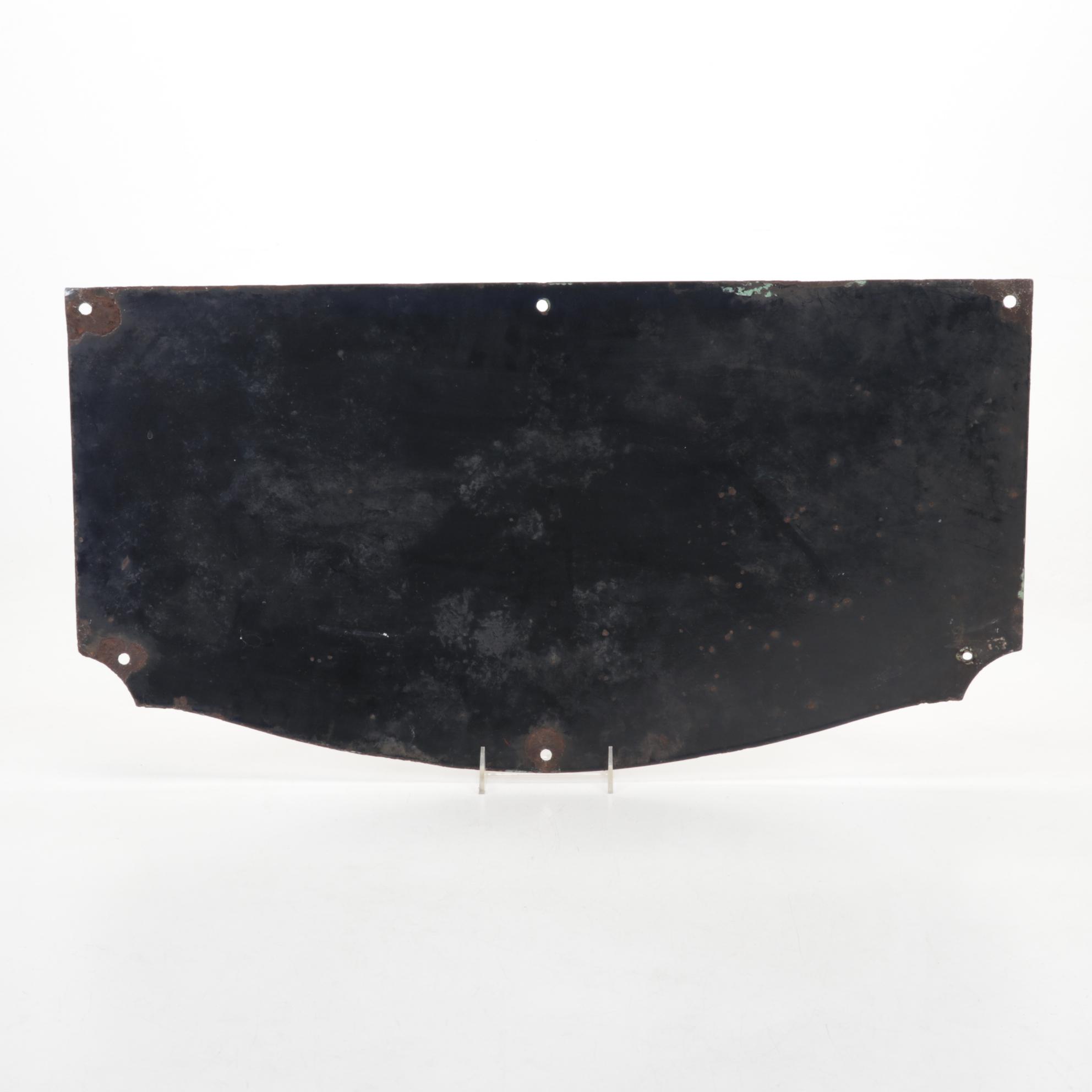 Drink Coca-Cola "Fountain Service" Enameled Metal Sign, 1935