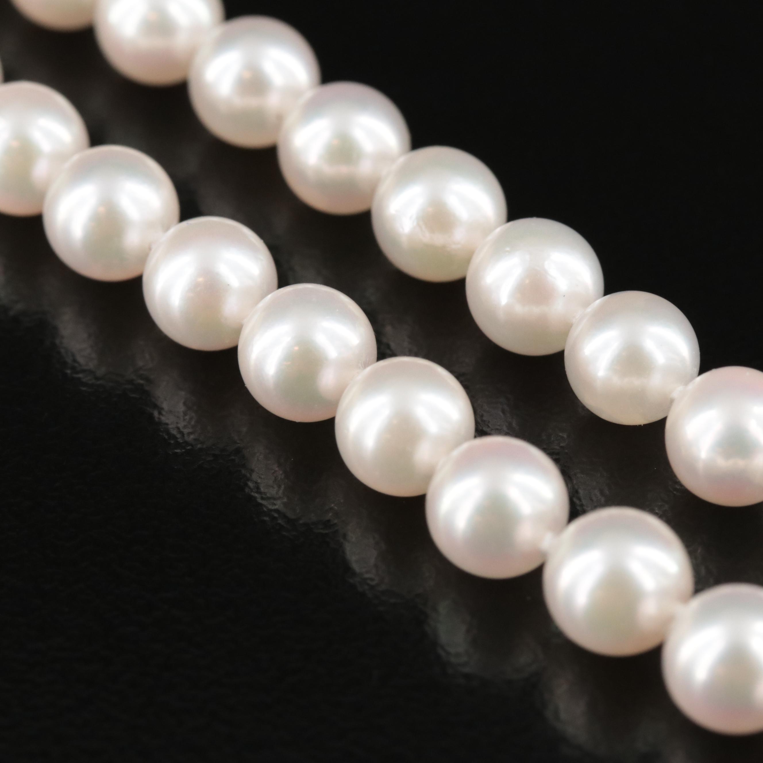 Mikimoto Pearl Necklace with  18K Clasp