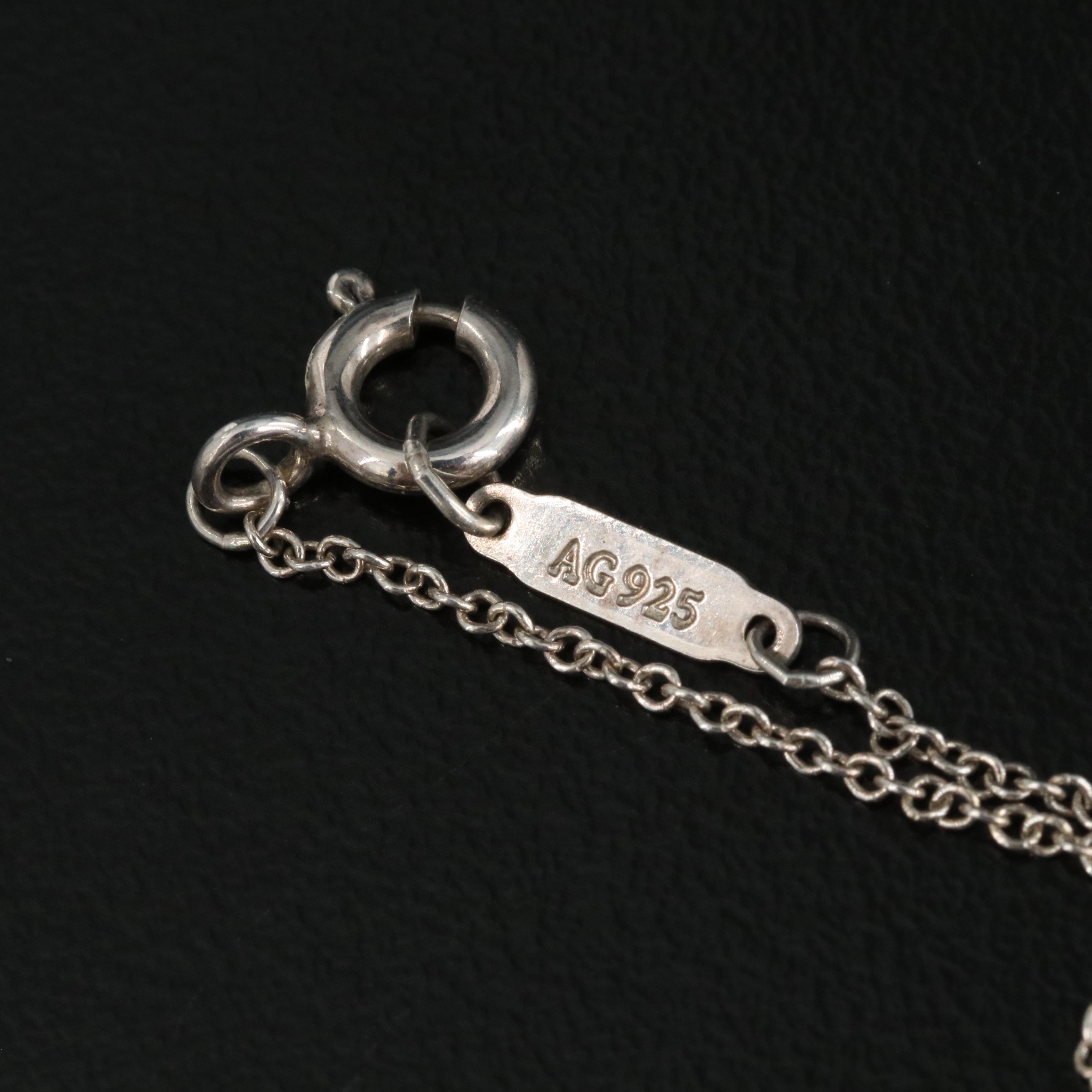 Tiffany & Co. "Return to Tiffany" Sterling Mini Double Heart Tag Necklace