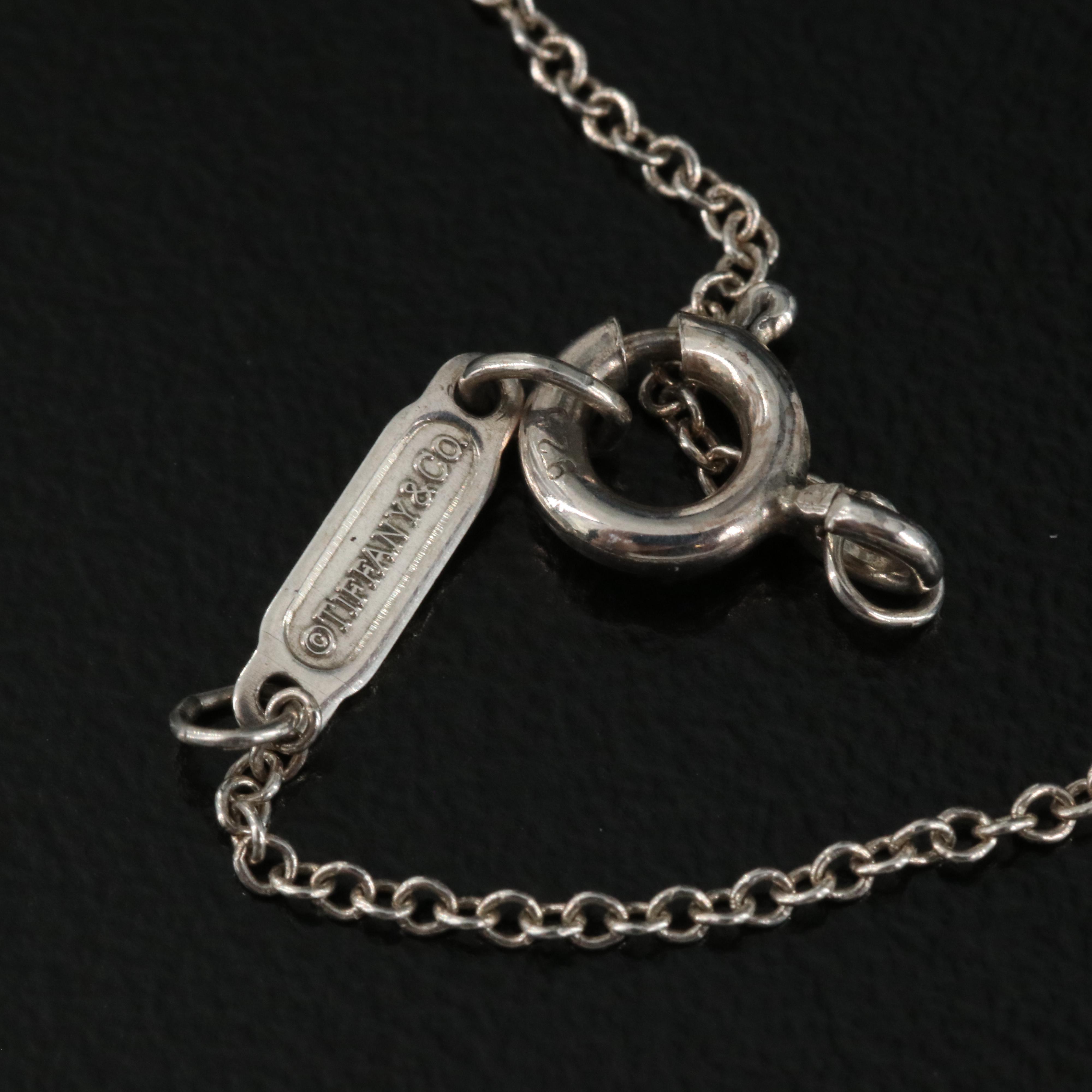 Tiffany & Co. "Return to Tiffany" Sterling Mini Double Heart Tag Necklace