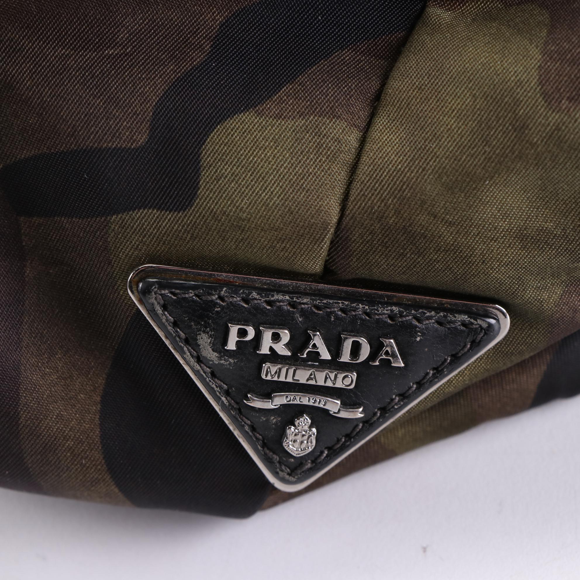 Prada Tessuto Two-Way Reversible Tote Bag in Camouflage and Black Nylon