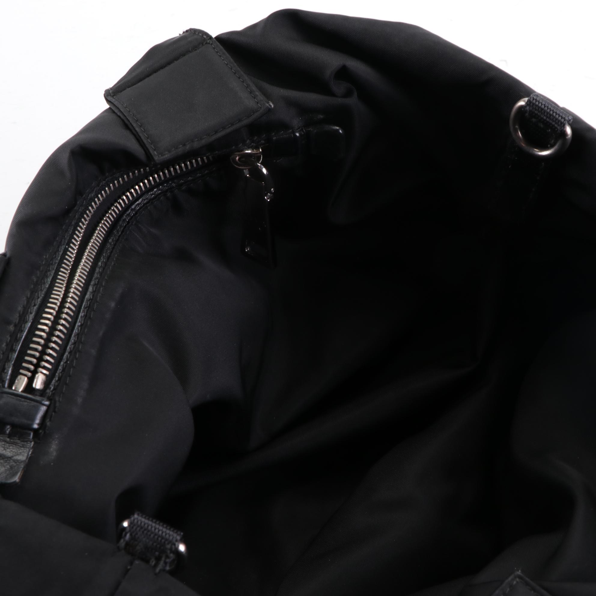 Prada Tessuto Two-Way Reversible Tote Bag in Camouflage and Black Nylon