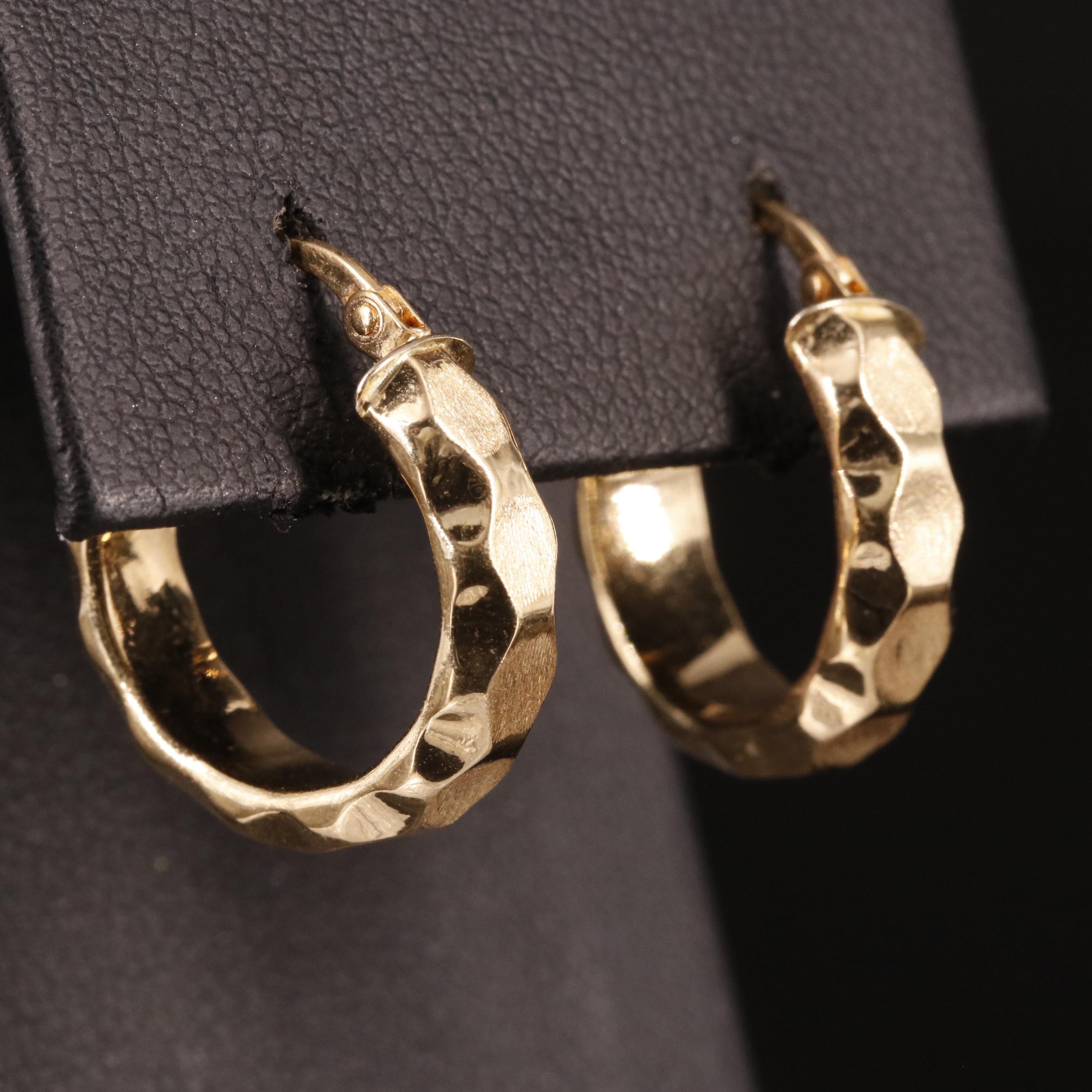 18K Hoop Earrings