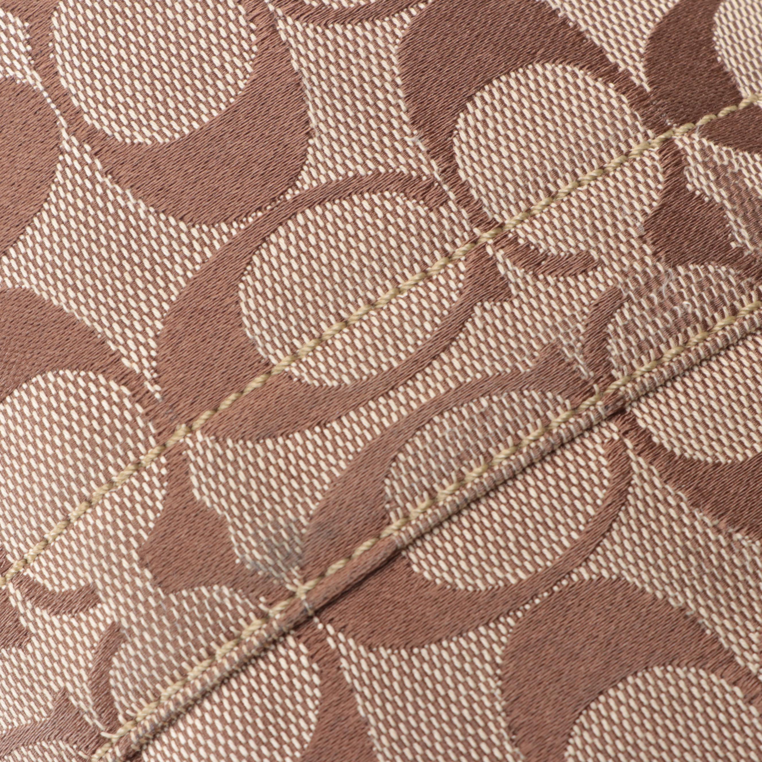 Coach Shoulder Bag in Signature Canvas with Leather Trim