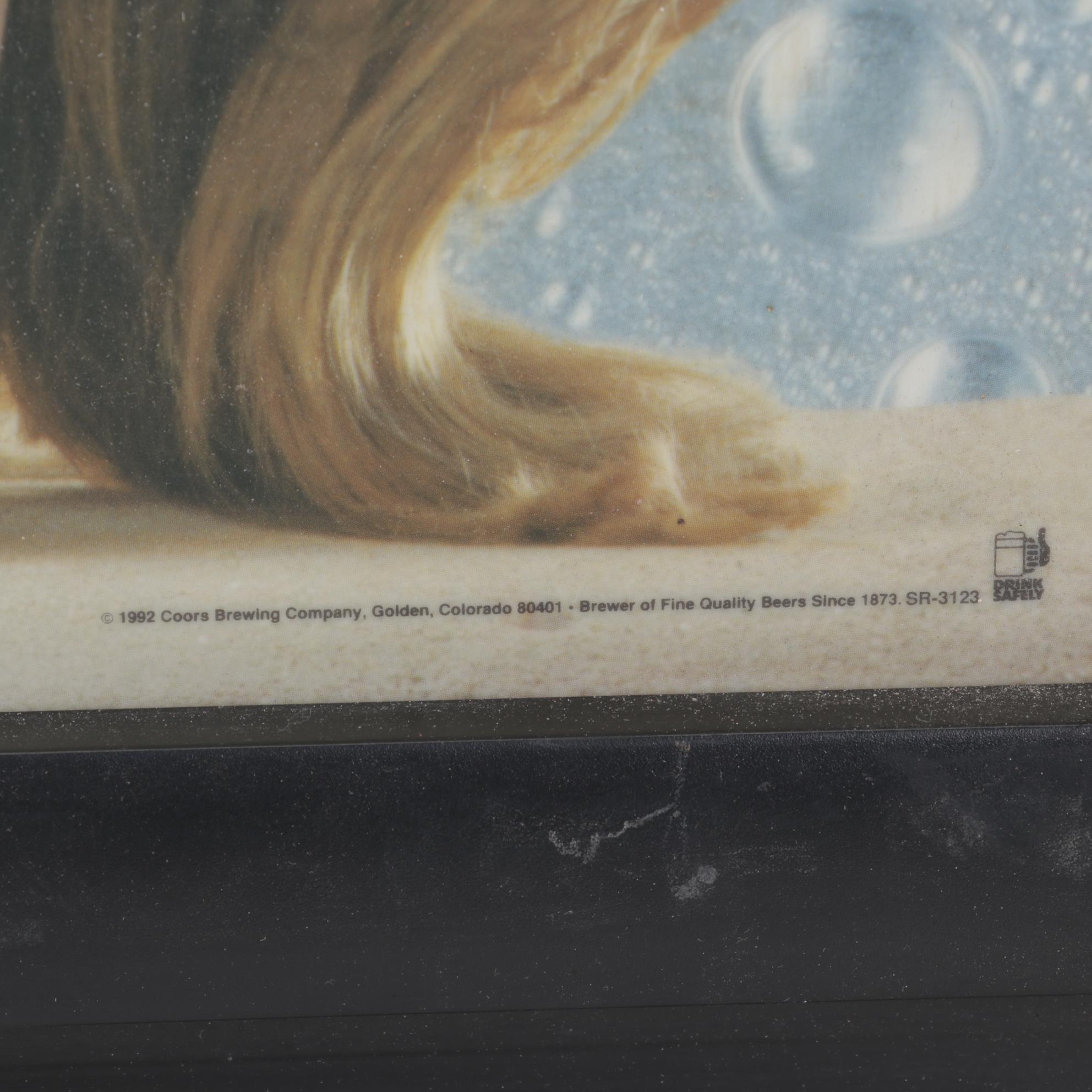 Light-up Coors Light Beer Sign with Playboy Logo Glass Beer Pitcher