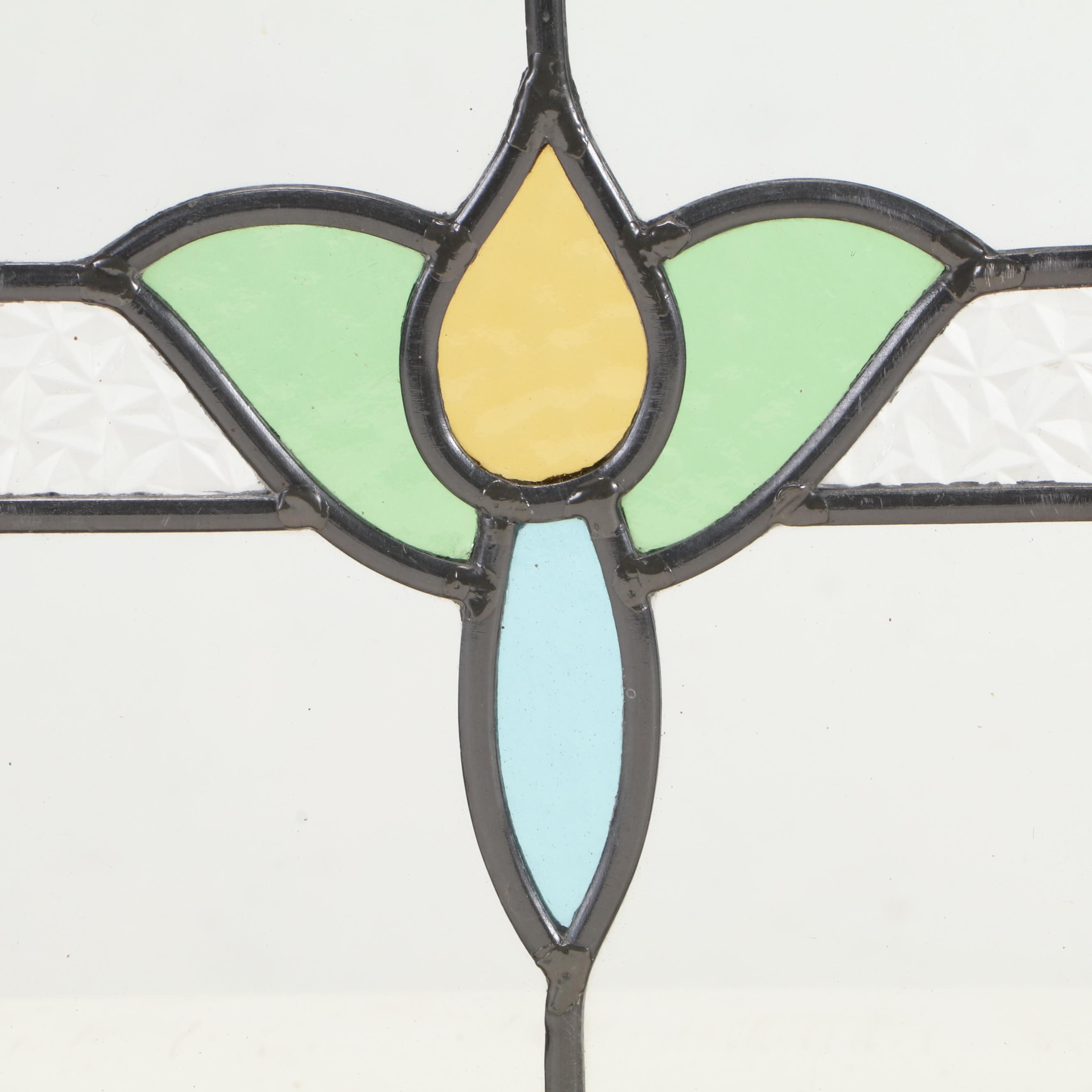 Victorian Style Stained Glass Window Panel