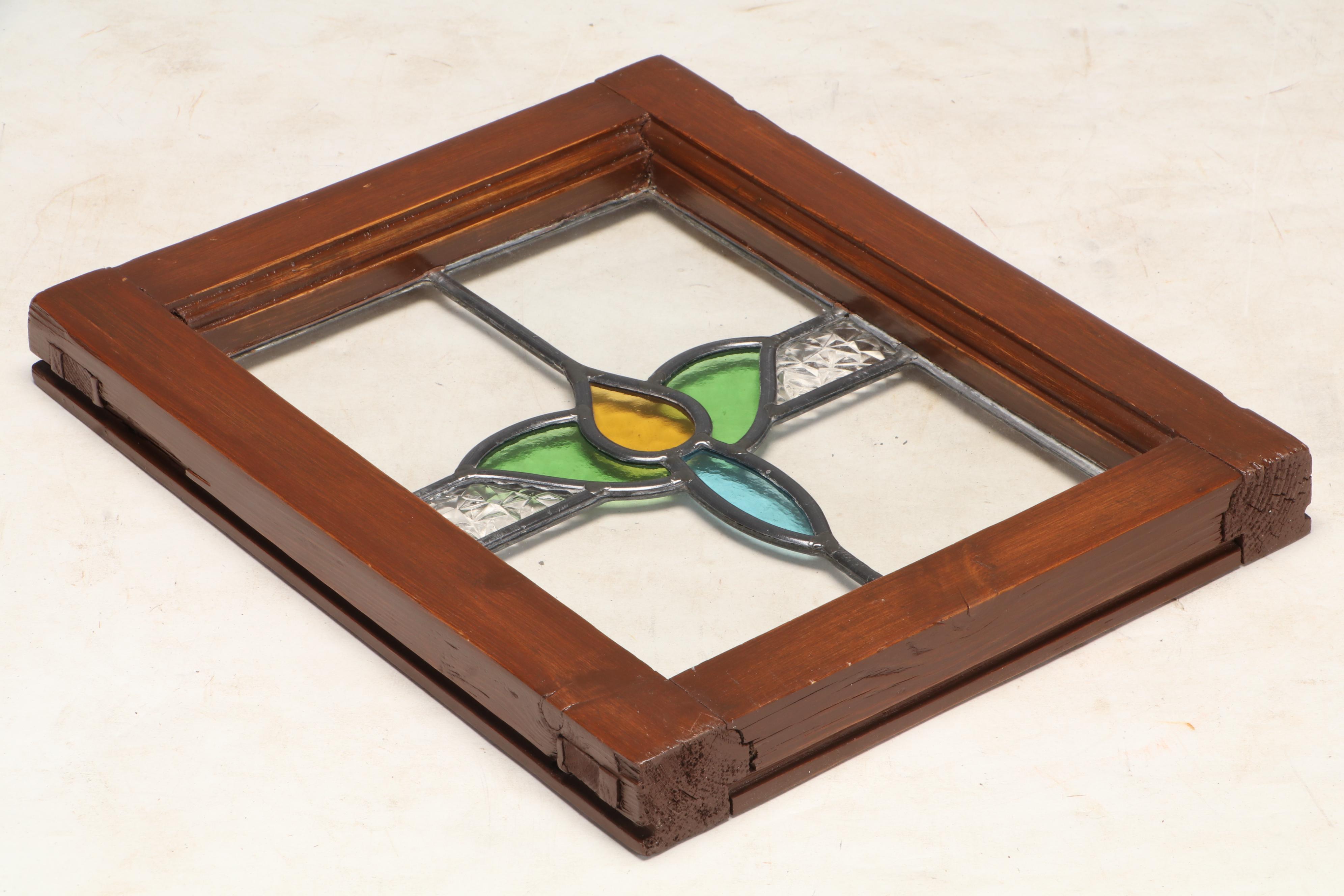 Victorian Style Stained Glass Window Panel