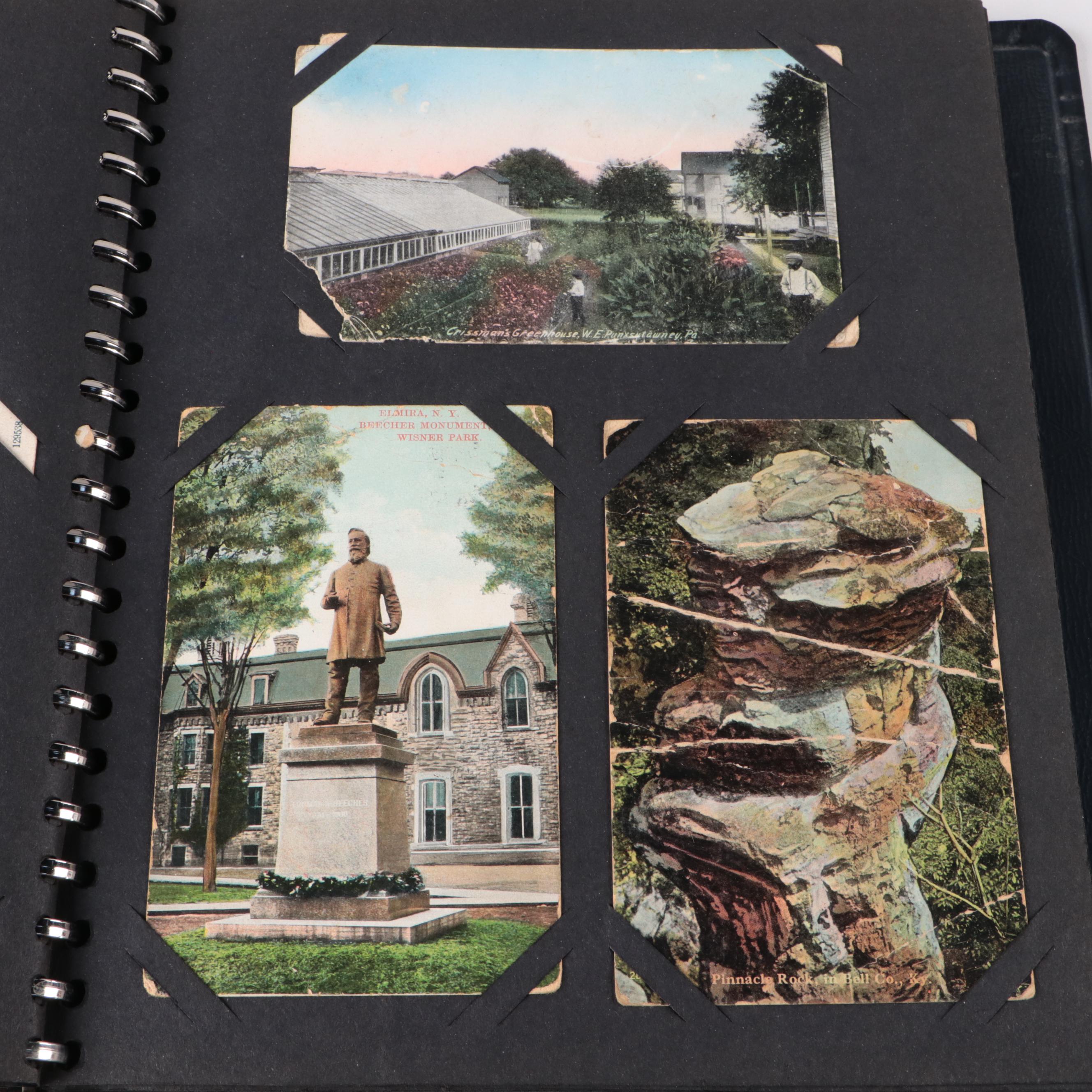 Postcard and Valentine Card Collection with Photo Album and Montblanc Pen Box