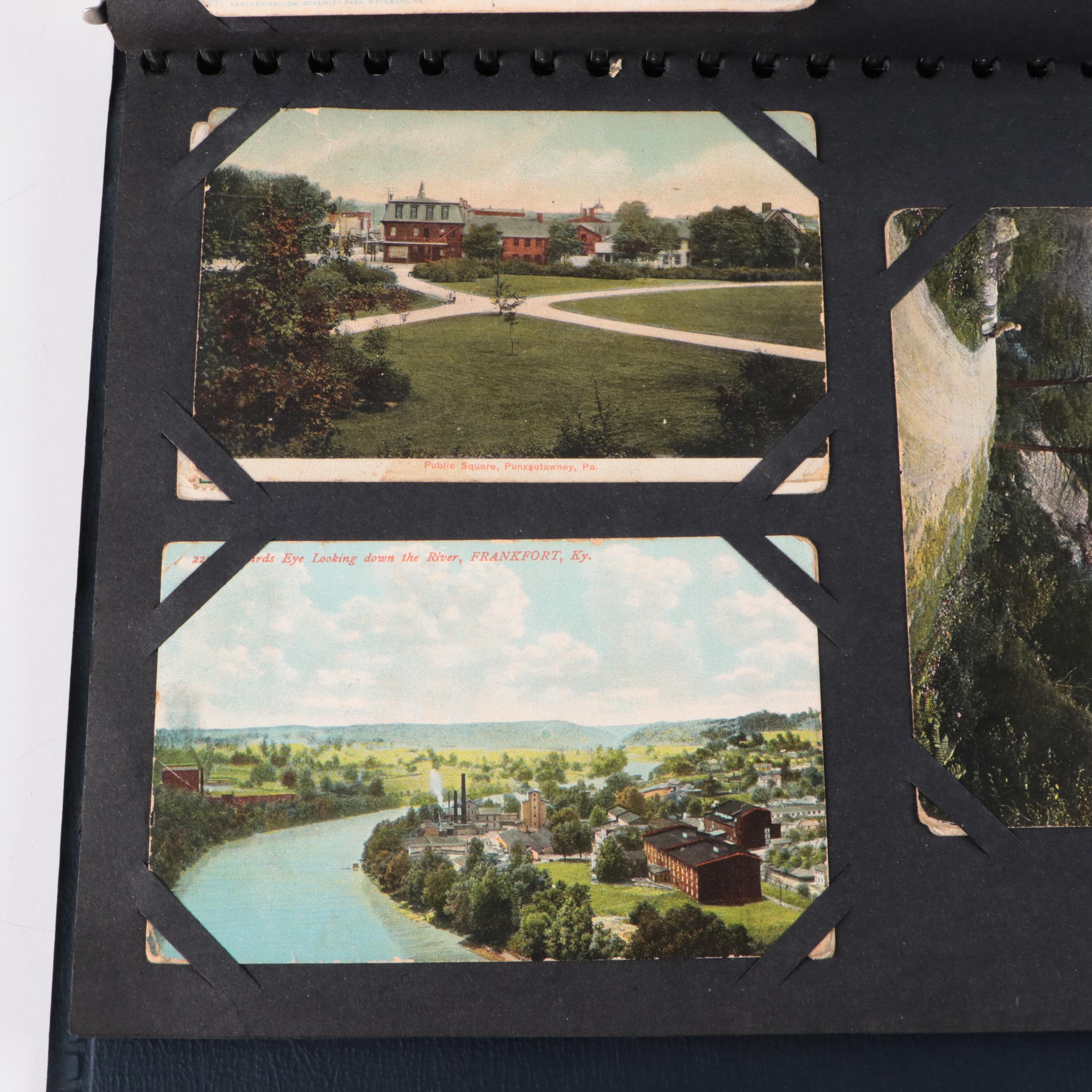 Postcard and Valentine Card Collection with Photo Album and Montblanc Pen Box