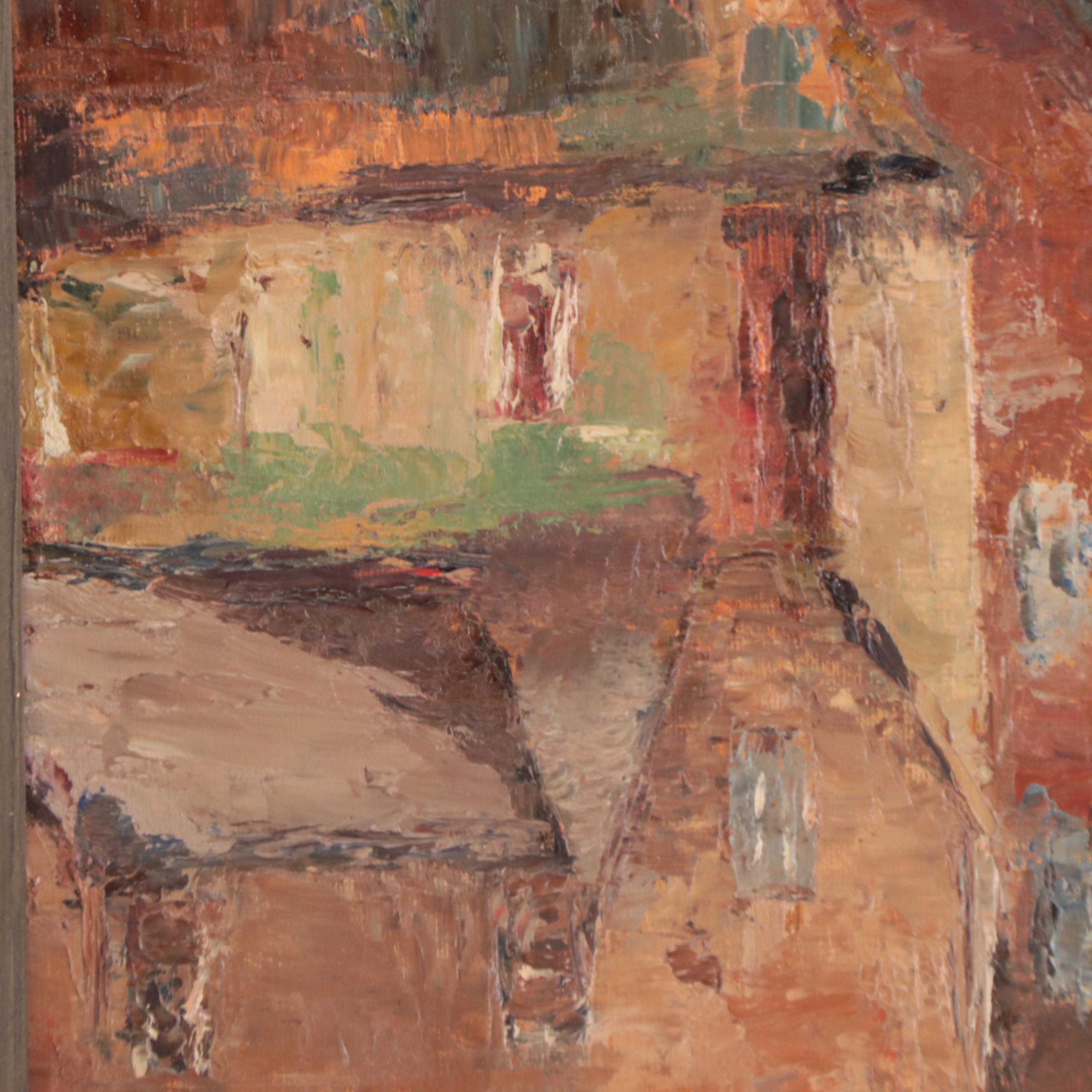 Helen Morrison Oil Painting of Cityscape