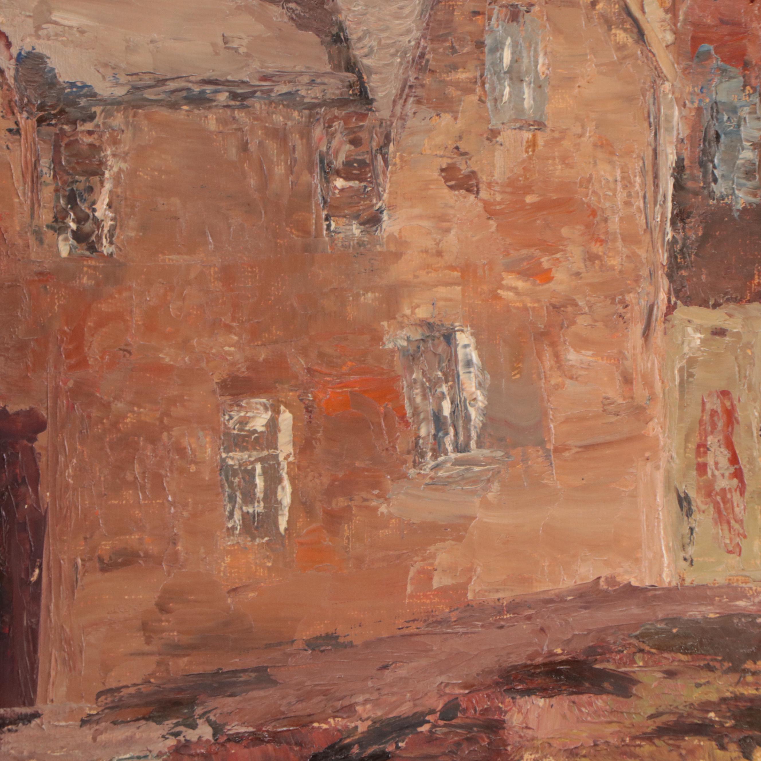 Helen Morrison Oil Painting of Cityscape