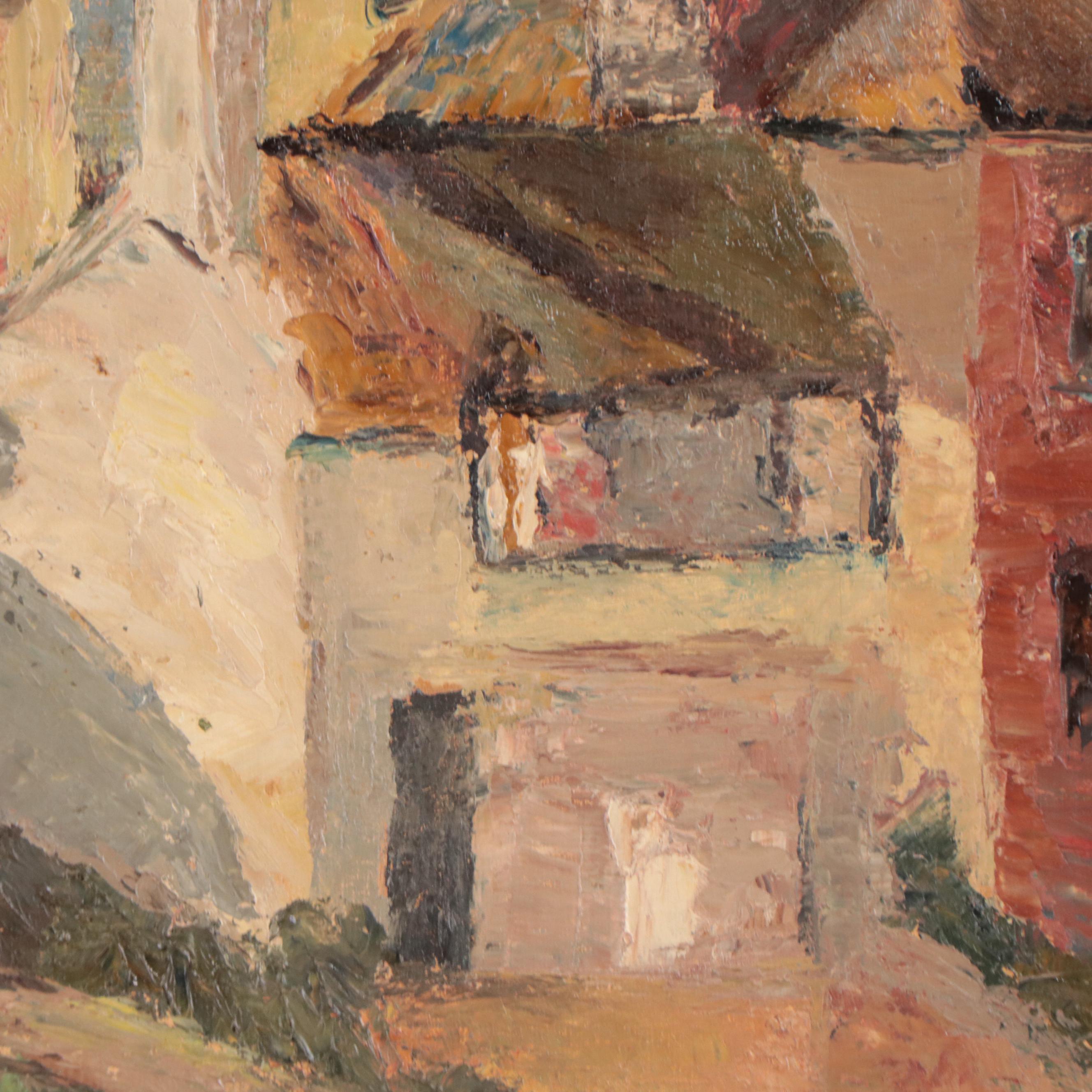 Helen Morrison Oil Painting of Cityscape