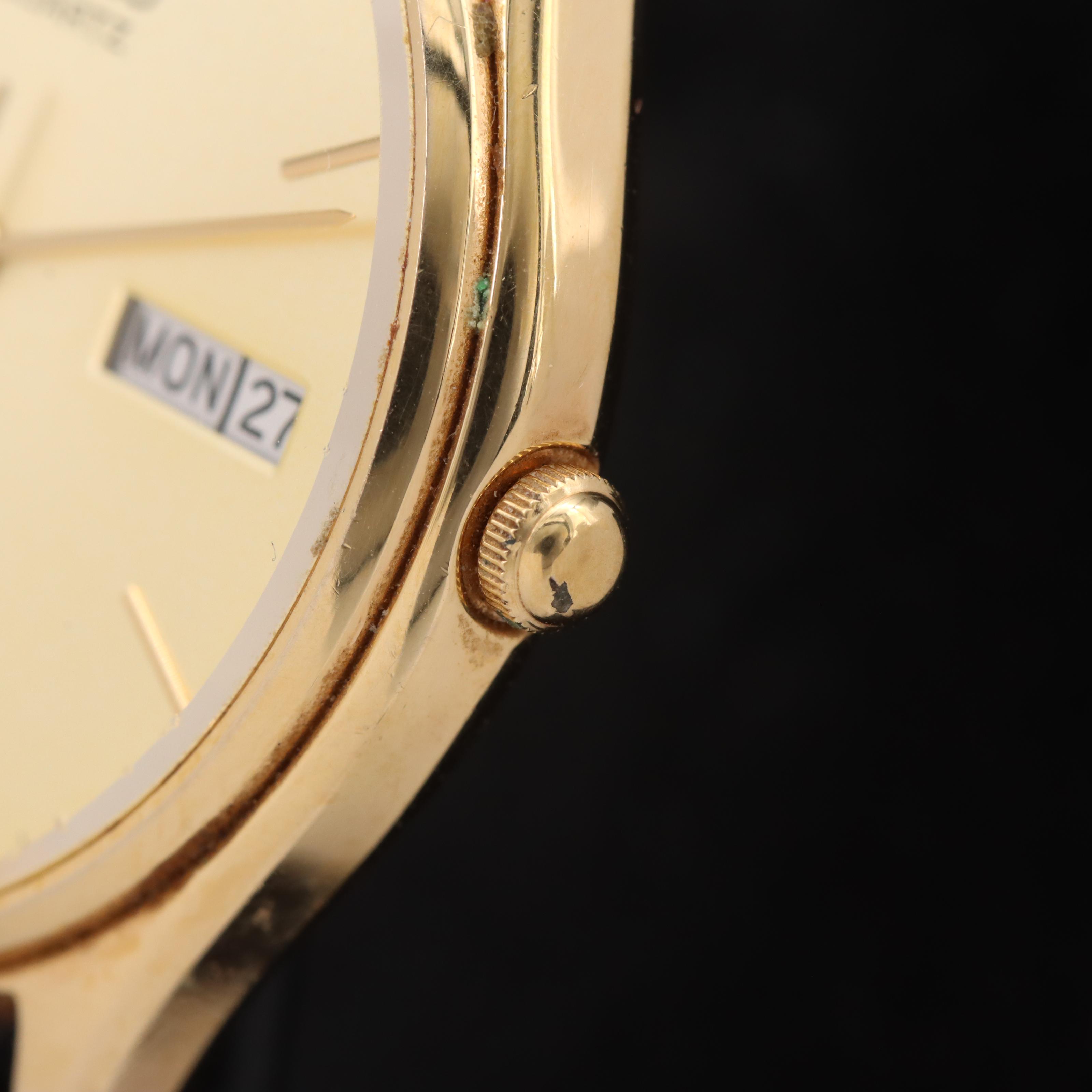 Seiko Gold-Tone Day-Date Watch