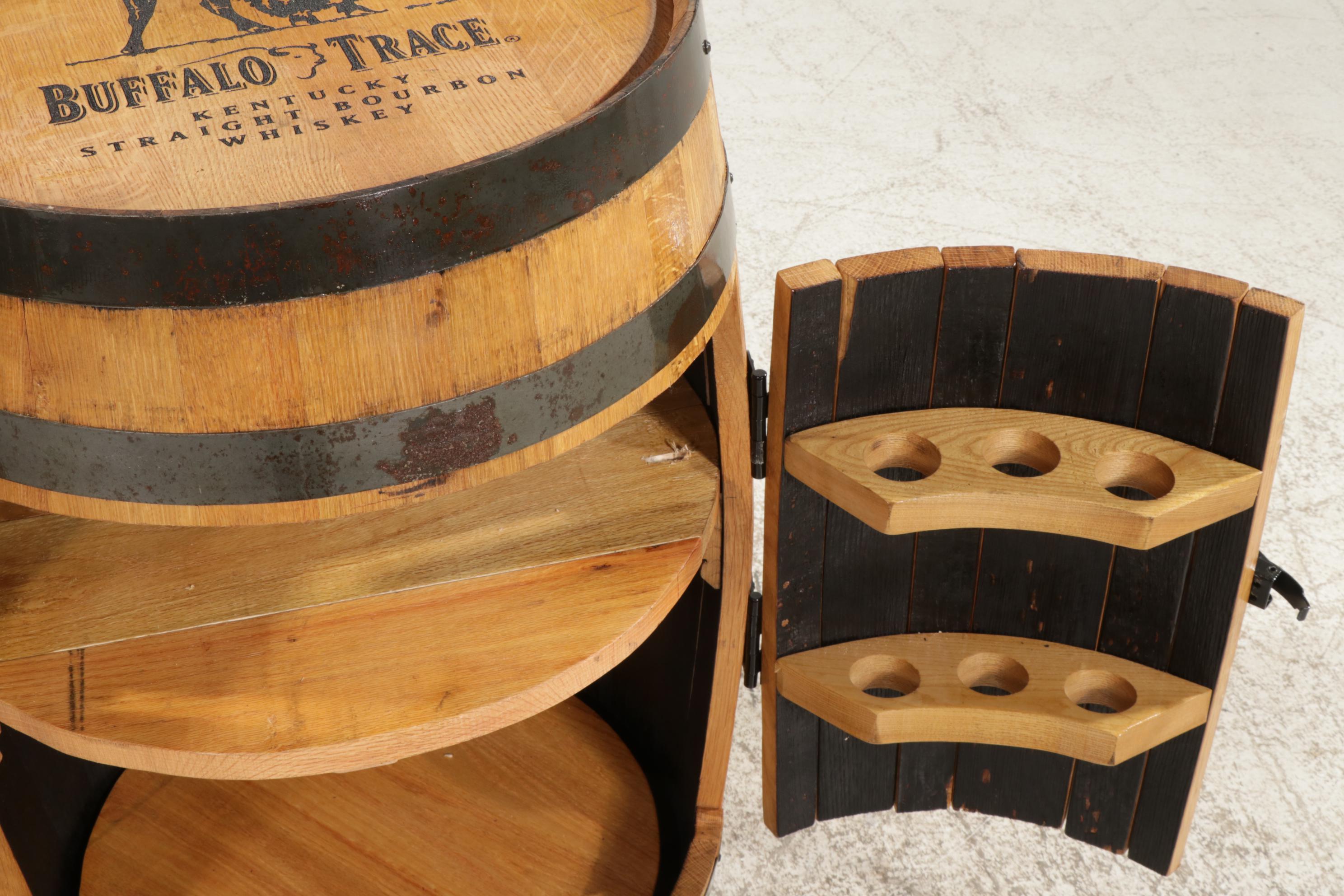 Buffalo Trace Bourbon Barrel Bar Cabinet