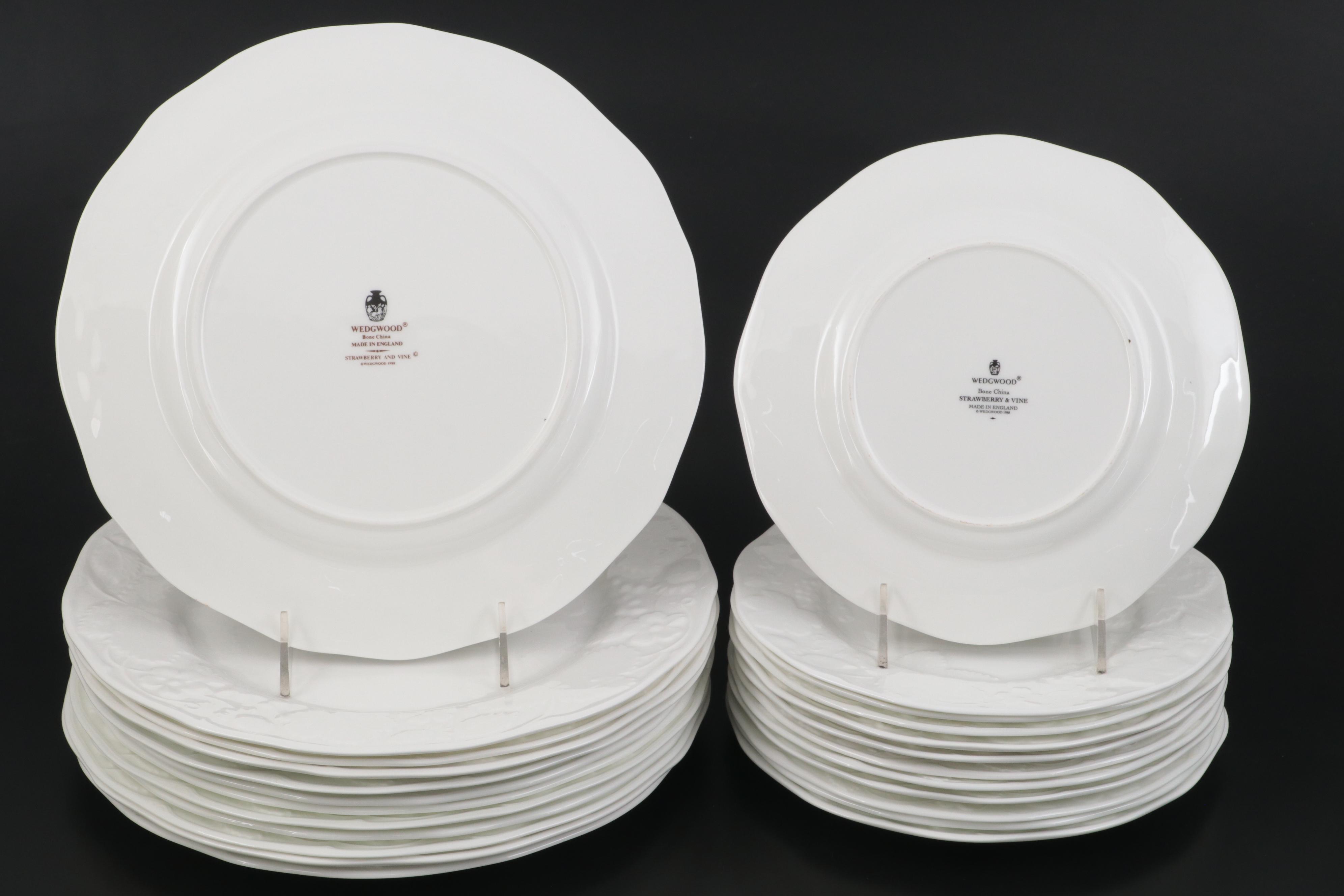 Wedgwood "Strawberry and Vine" Bone China Dinnerware, 1988