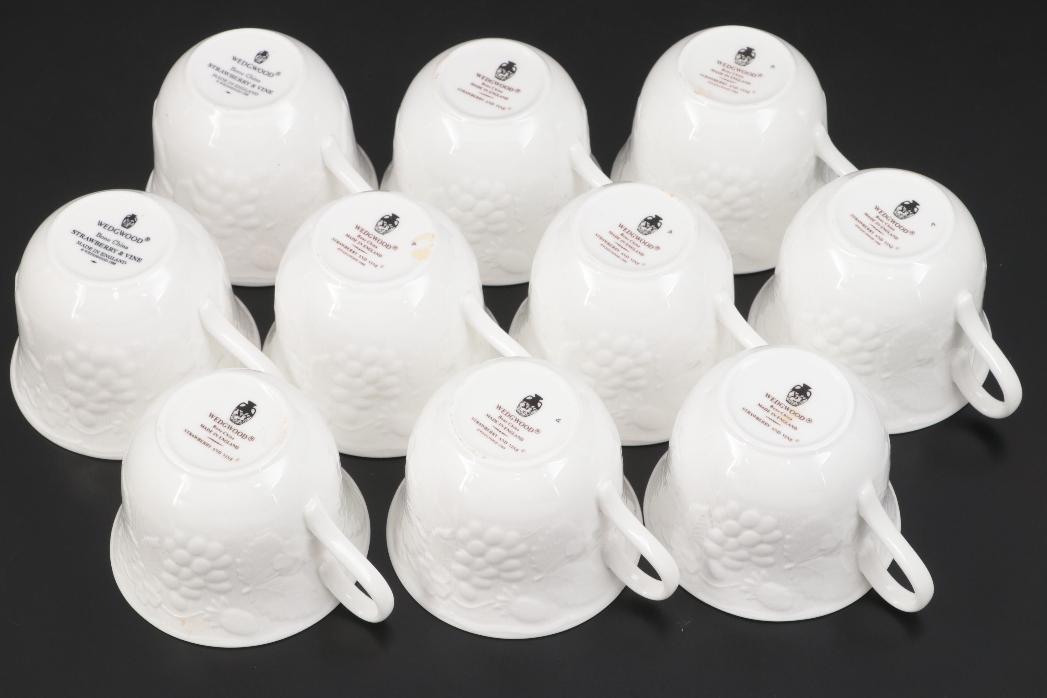 Wedgwood "Strawberry and Vine" Bone China Dinnerware, 1988