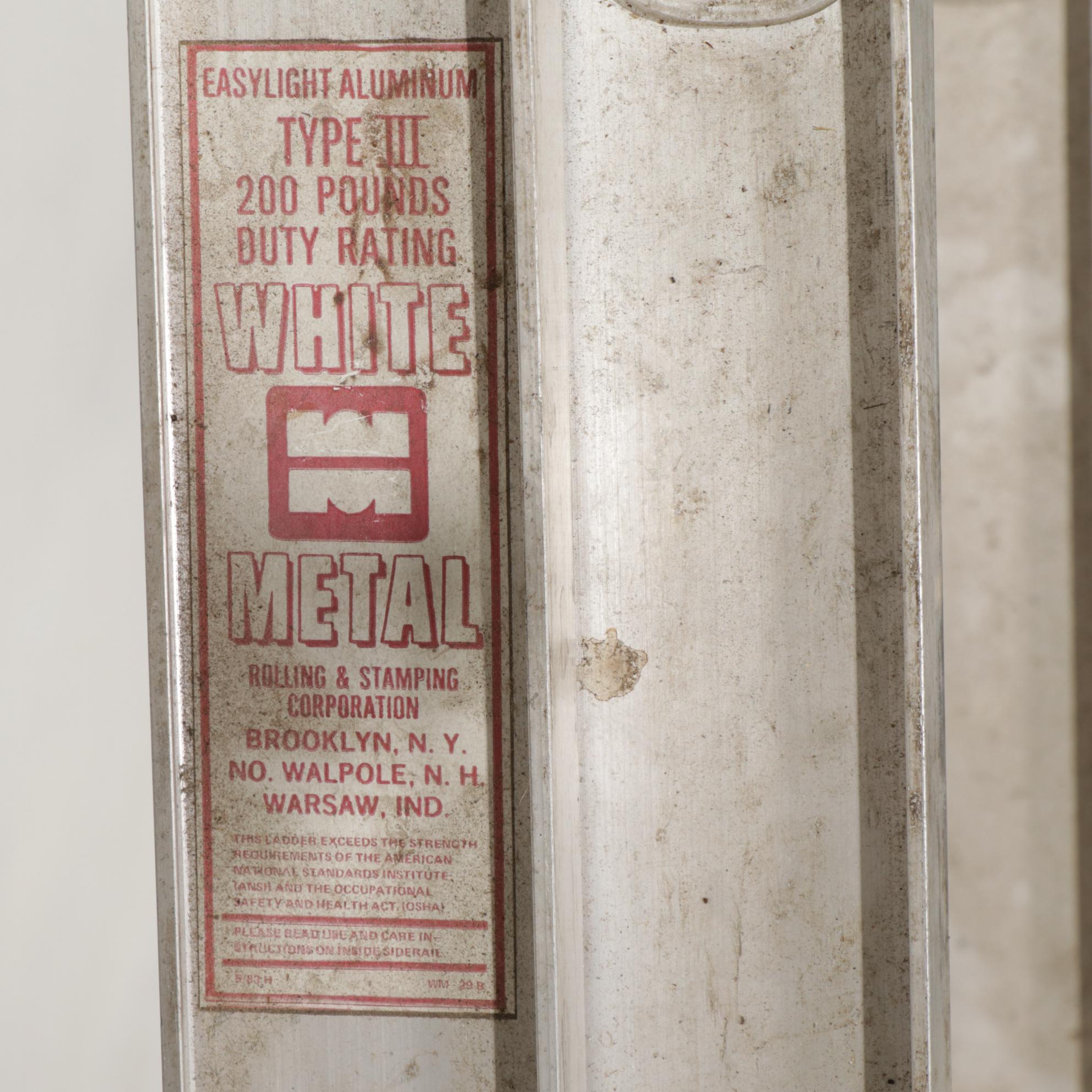 Werner 21' Aluminum Step Ladder, White Metal Extension Ladder, and Utility Pole