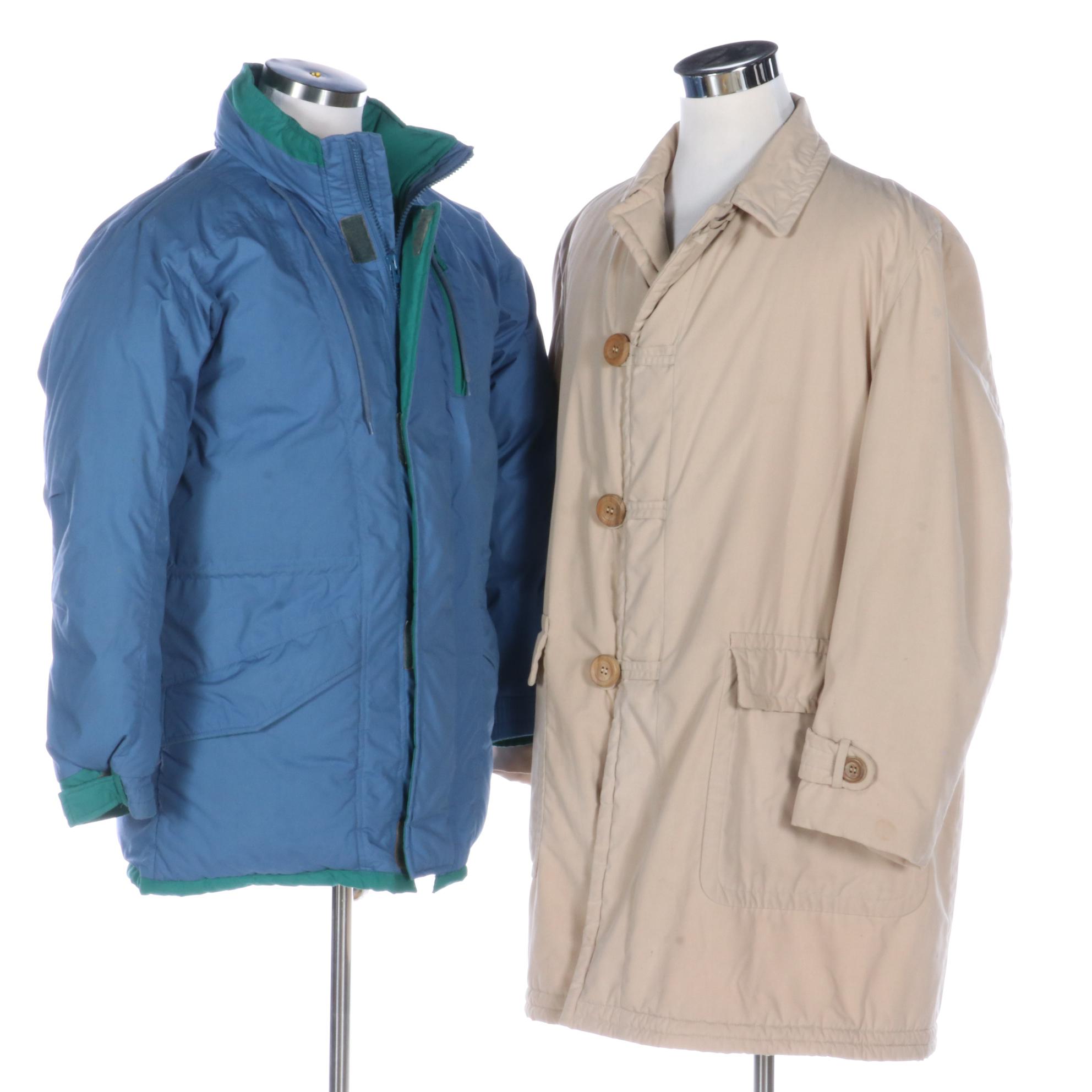 Men's William Barry Struggle Gear Down Jacket and McGregor Seawind Barn Coat