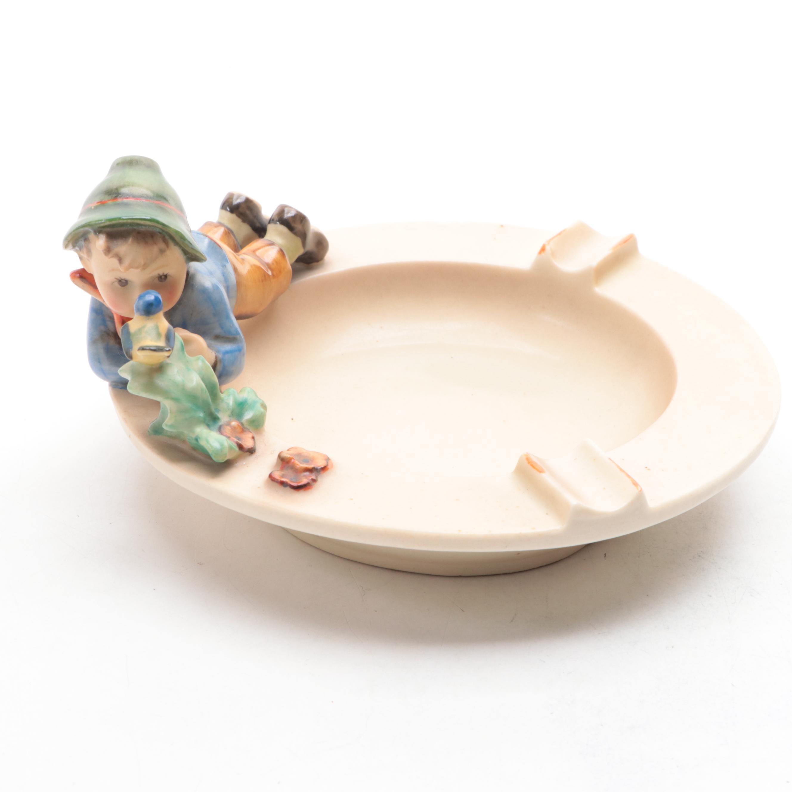 Goebel Porcelain Hummel Bowl, Ashtray and Bank, Mid to Late 20th Century