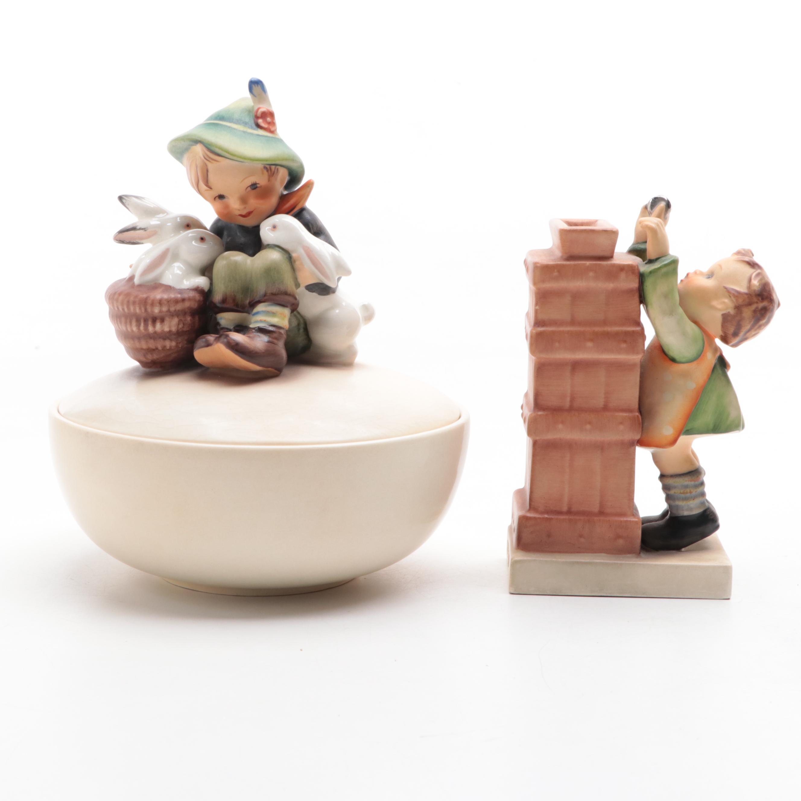 Goebel Porcelain Hummel Bowl, Ashtray and Bank, Mid to Late 20th Century