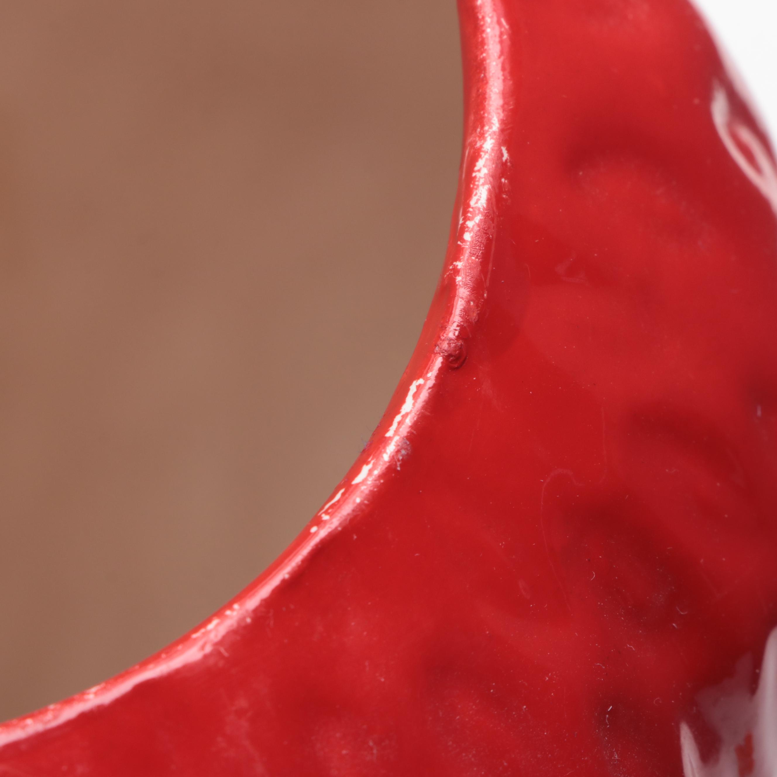 Ceramic Strawberry Shaped Cookie Jar, Mid to Late 20th Century