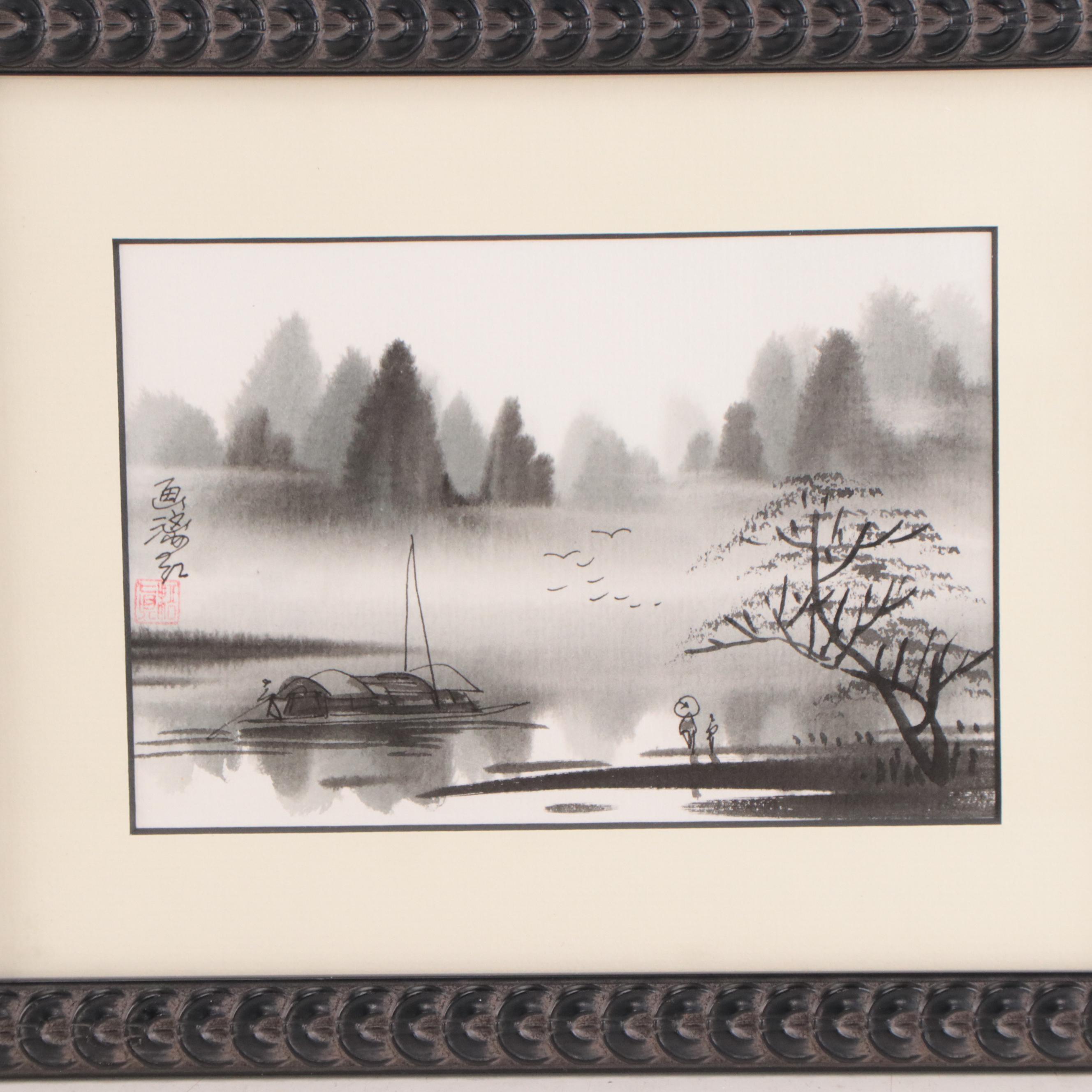 Chinese Ink Wash Landscape Paintings