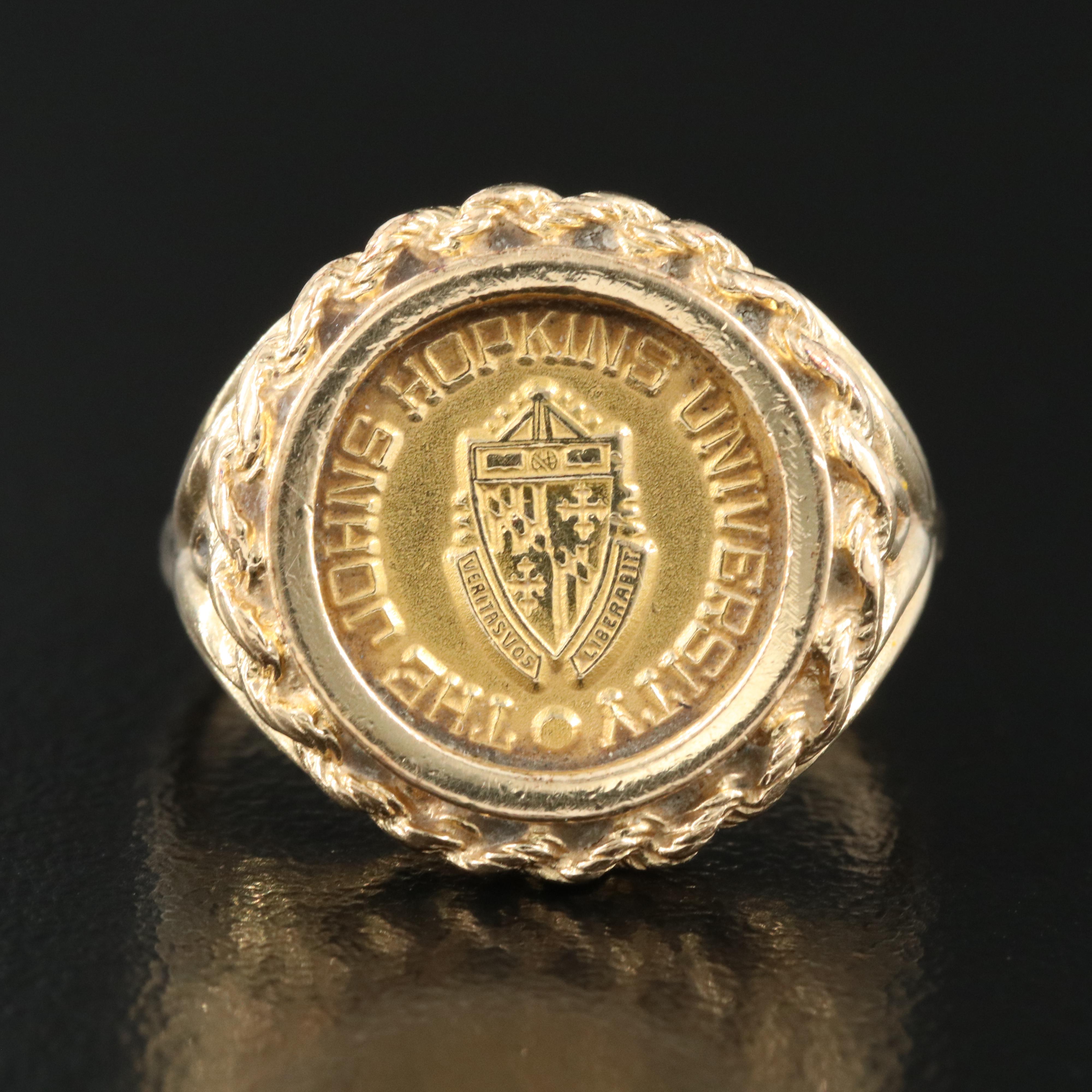14K Johns Hopkins University Class Ring