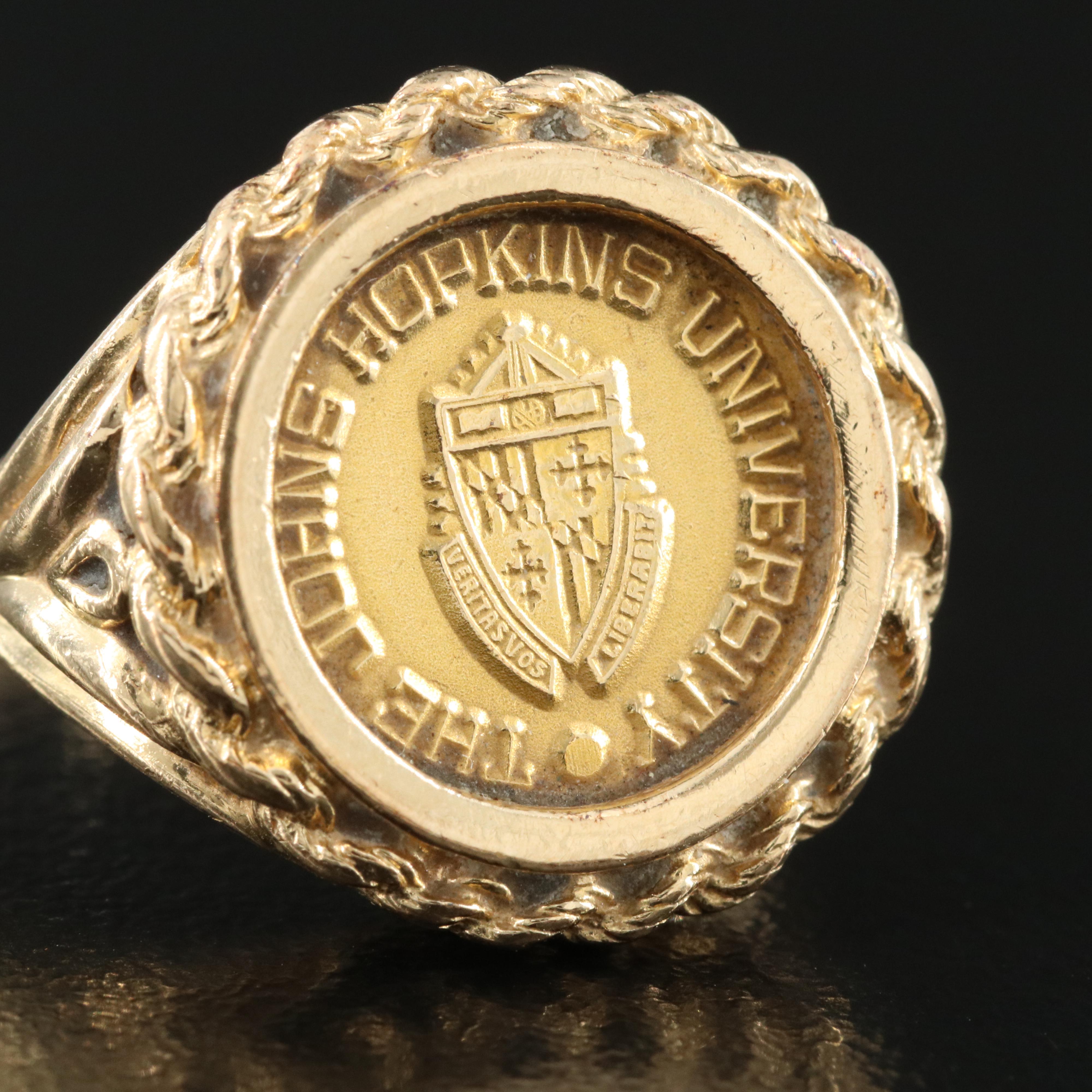 14K Johns Hopkins University Class Ring