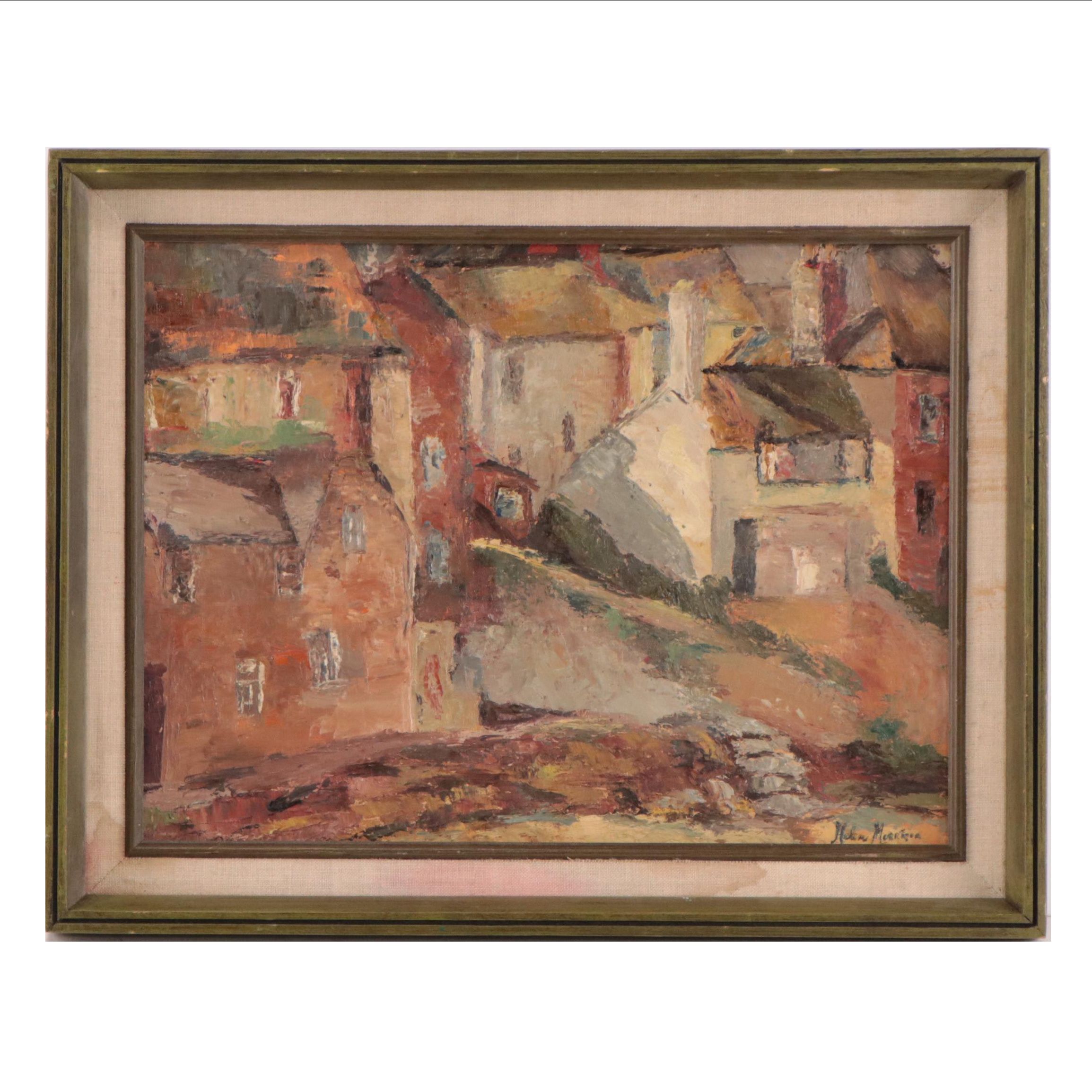 Helen Morrison Oil Painting of Cityscape