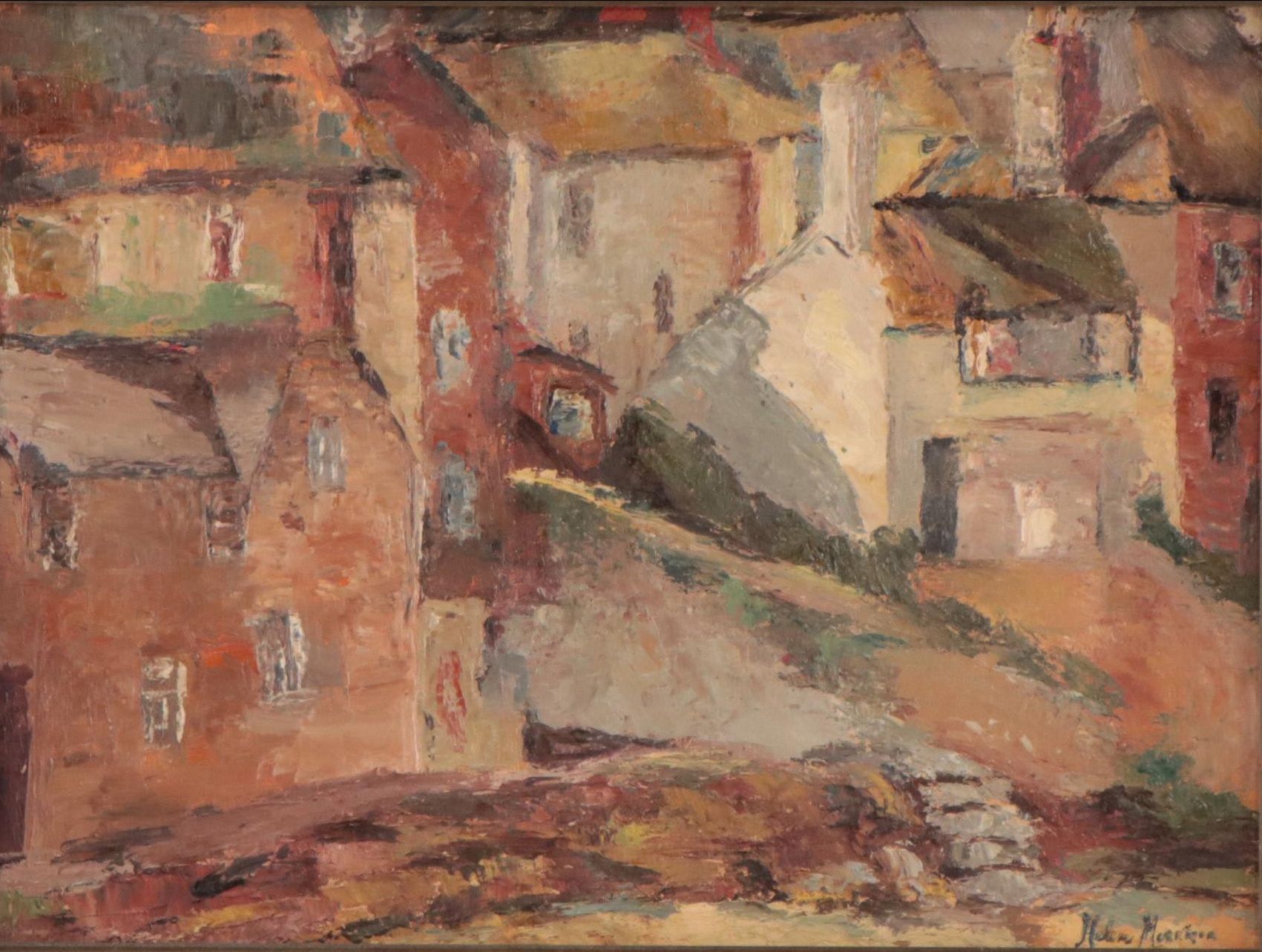 Helen Morrison Oil Painting of Cityscape