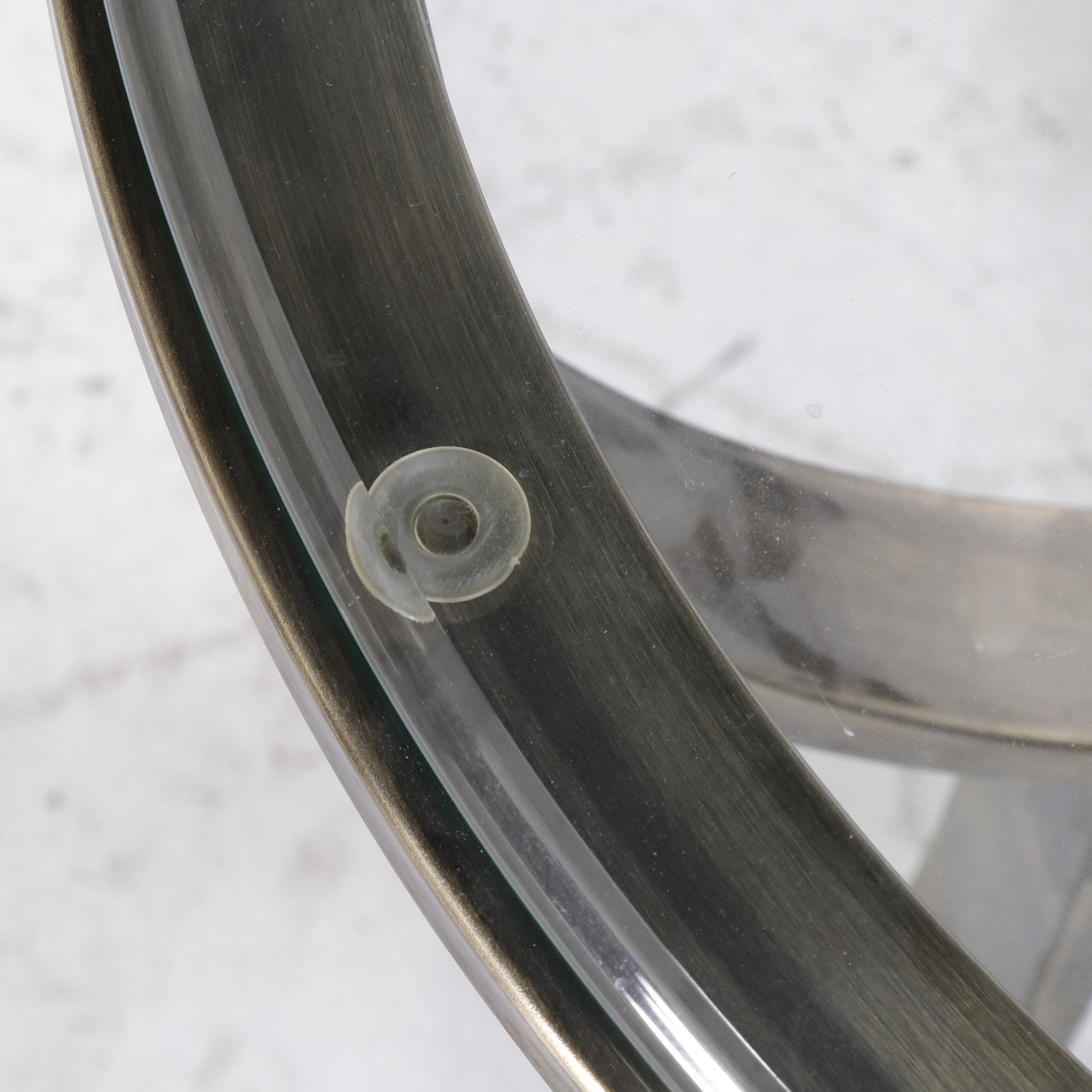 Rosalco "Commodore Collection" Metal and Glass Top End Table, Late 20th Century