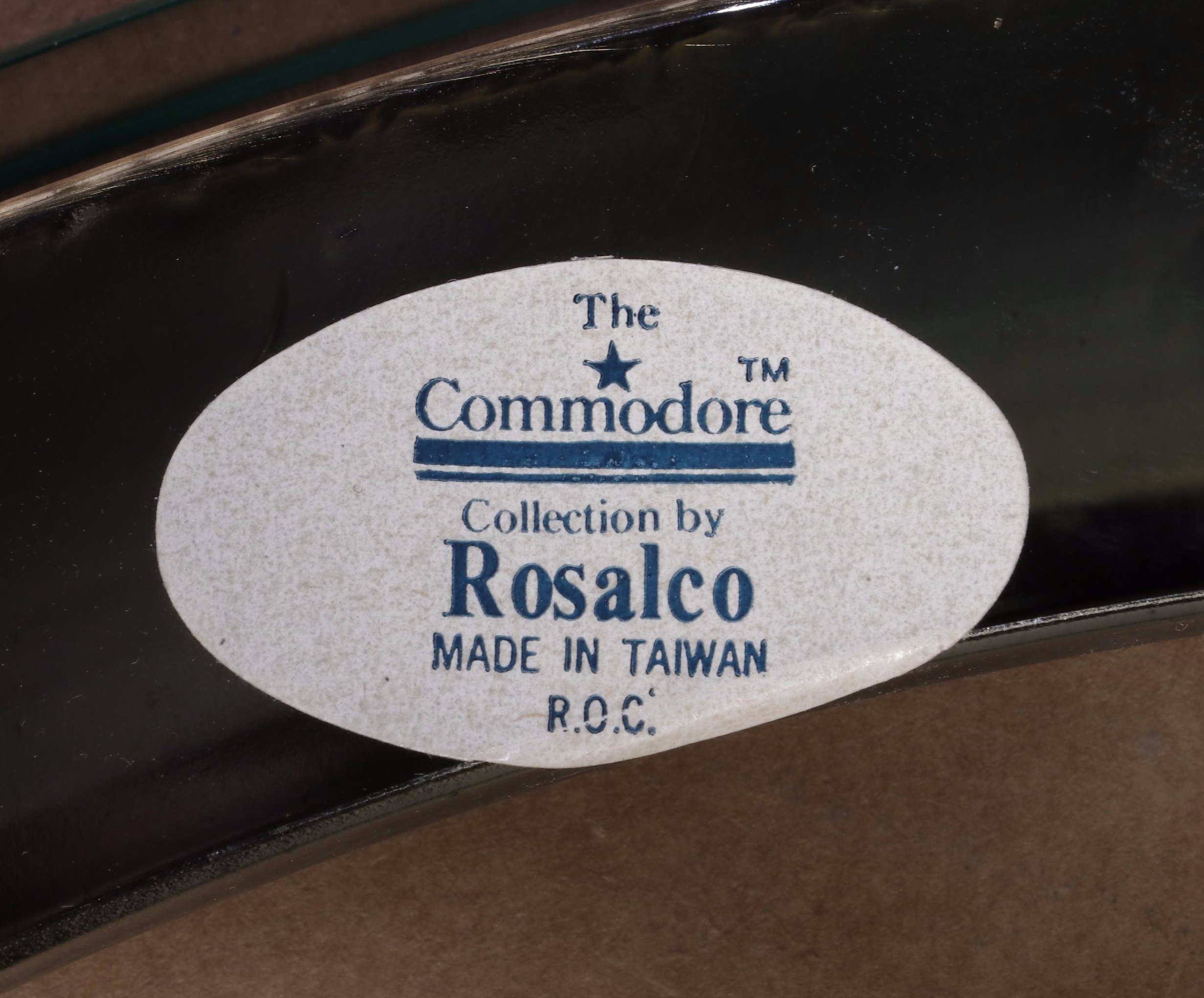 Rosalco "Commodore Collection" Metal and Glass Top End Table, Late 20th Century
