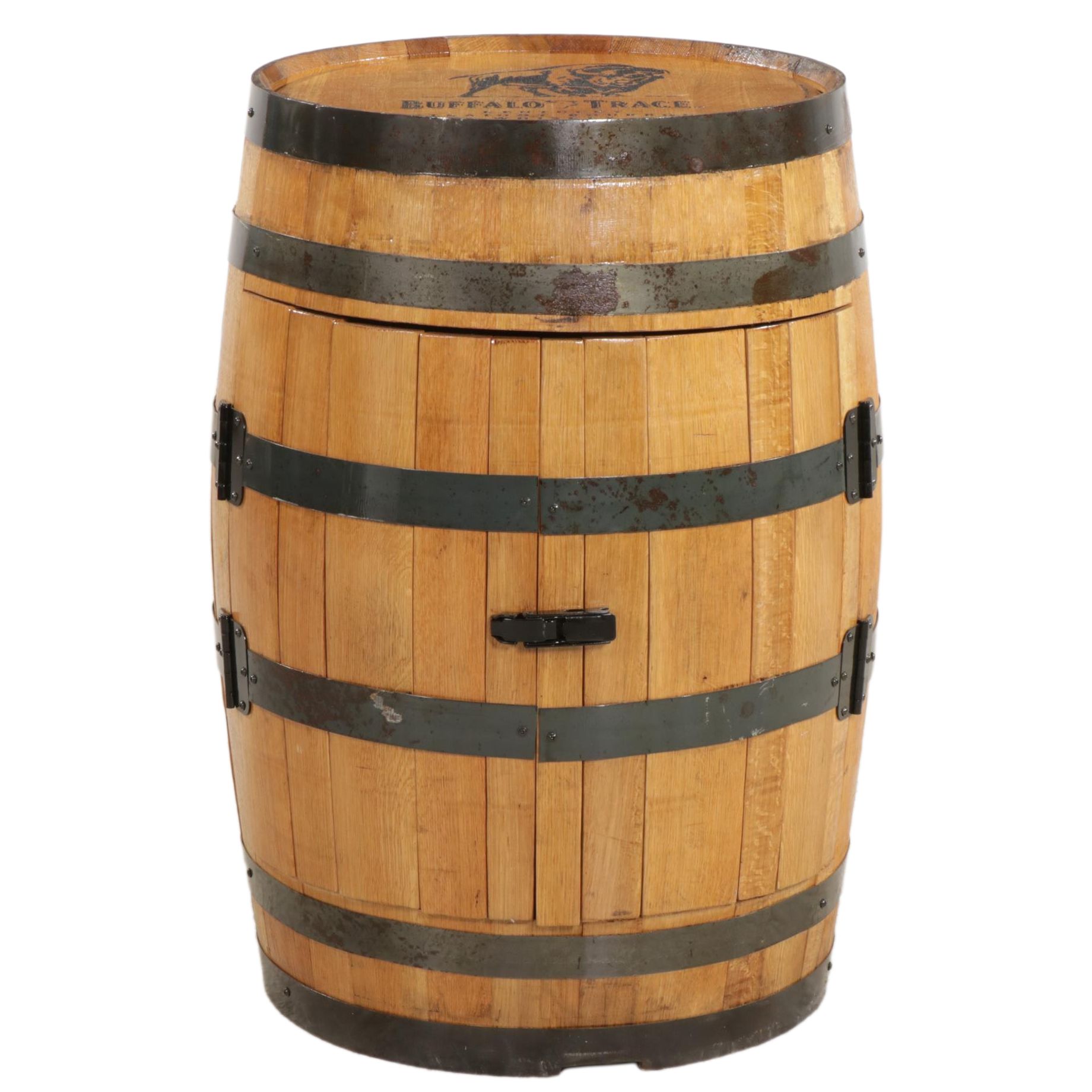 Buffalo Trace Bourbon Barrel Bar Cabinet