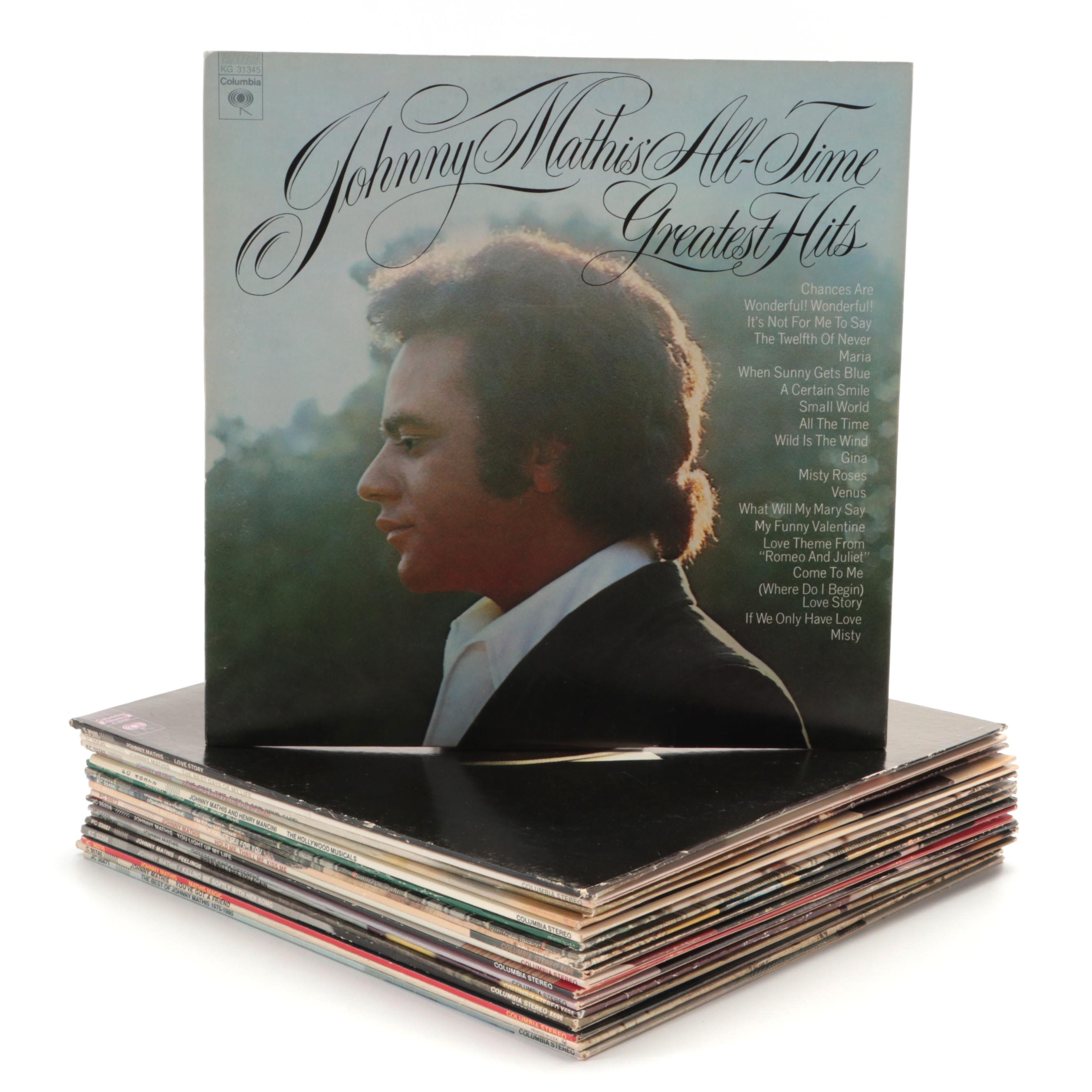 Johnny Mathis Vinyl Records Including All Time Greatest Hits, Love Story