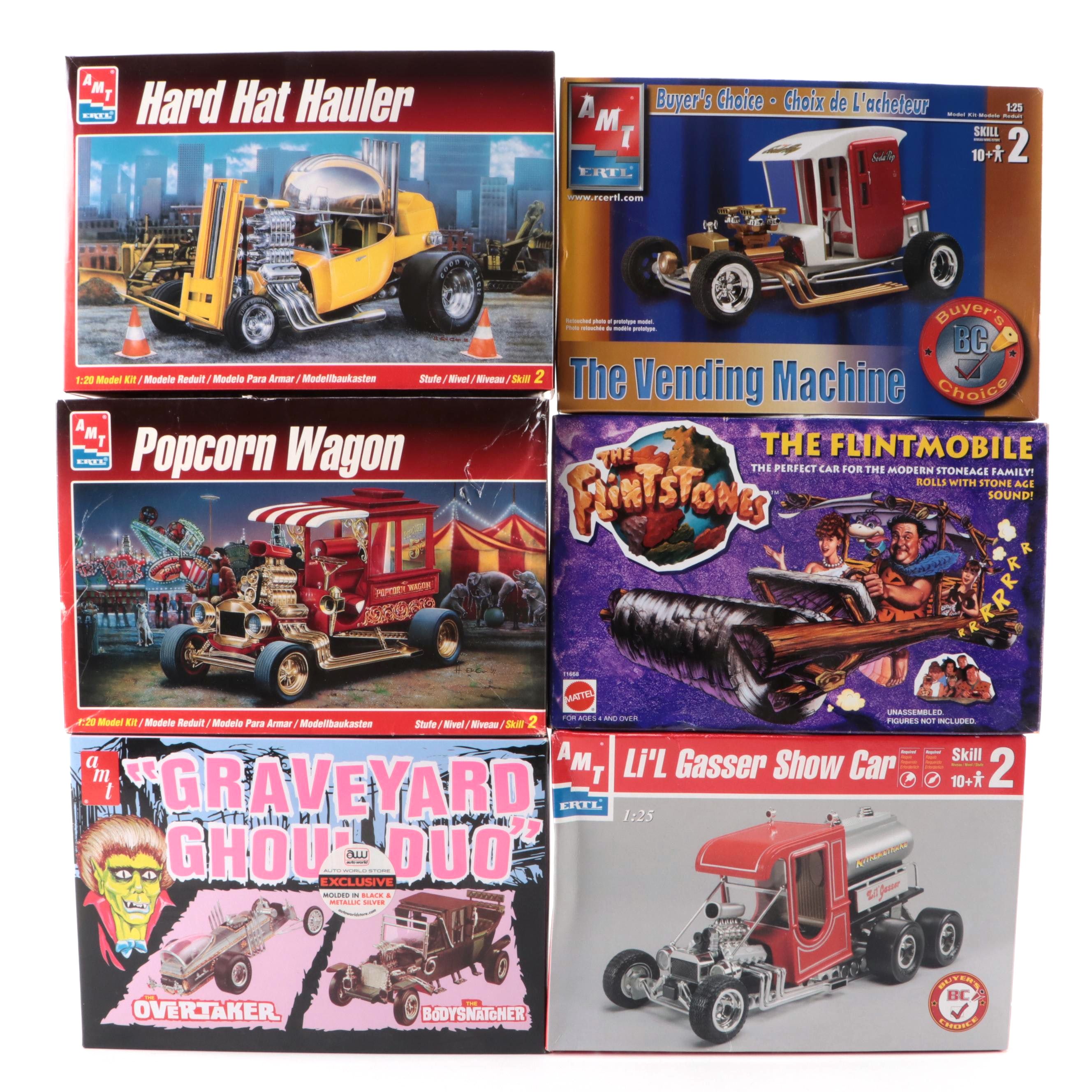 AMT Ertl Novelty Dragster Model Kits Including The Flintstones, Hard ...