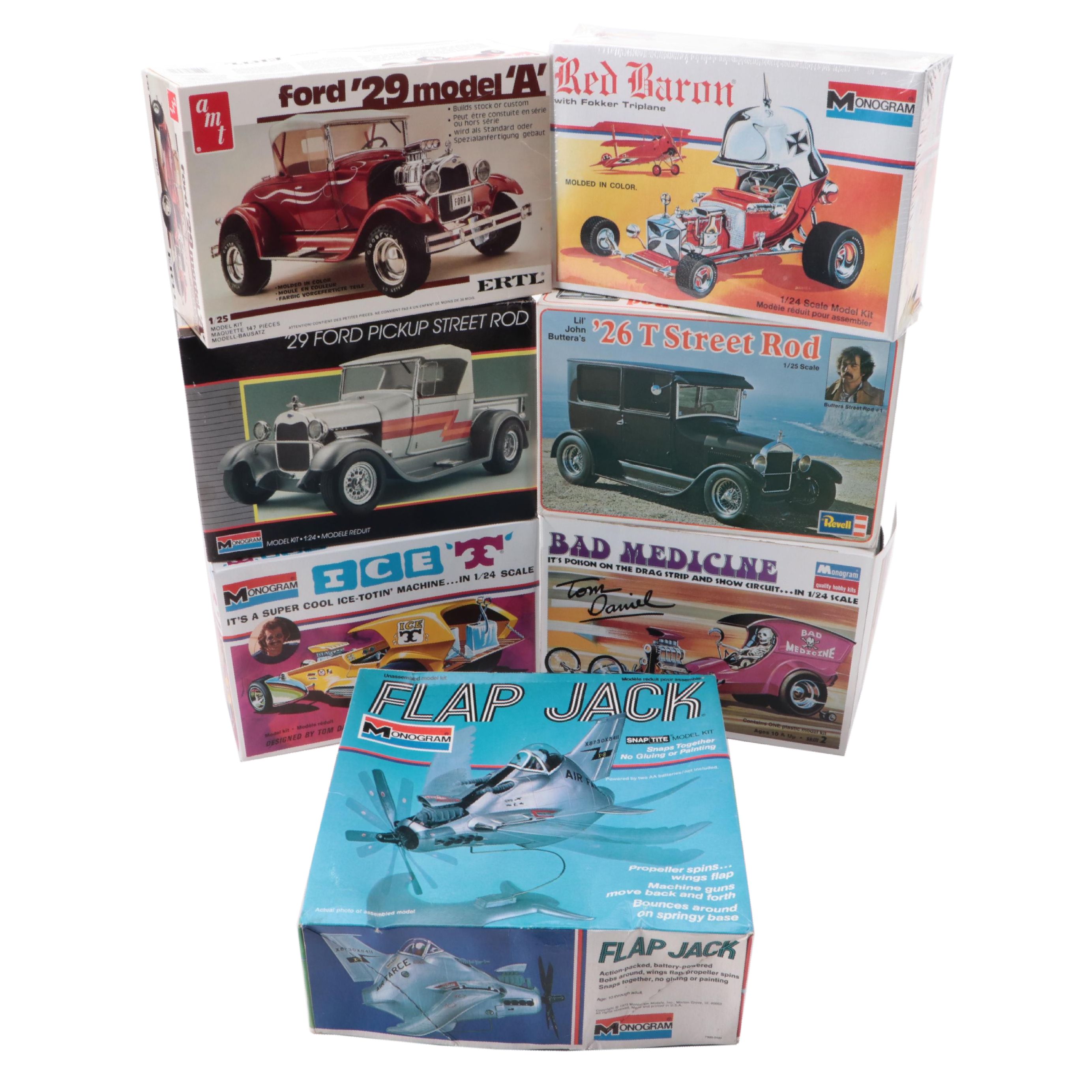 Ford Pickup Street Rod, Model A, Flap Jack, and More Model Car Kits