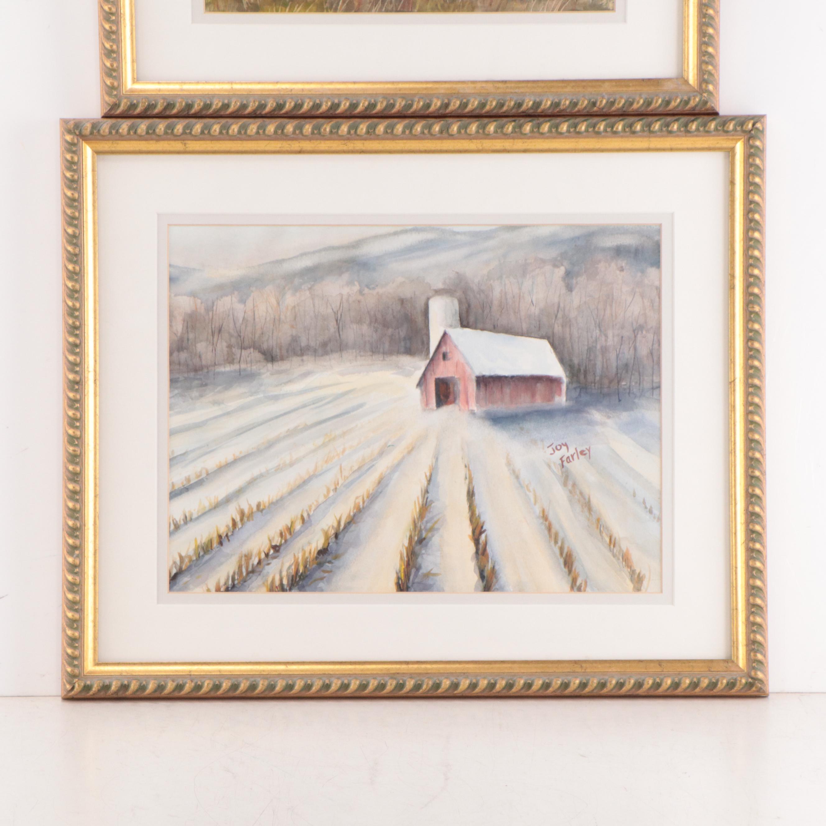 Joy Farley Watercolor Paintings of Rural Landscapes