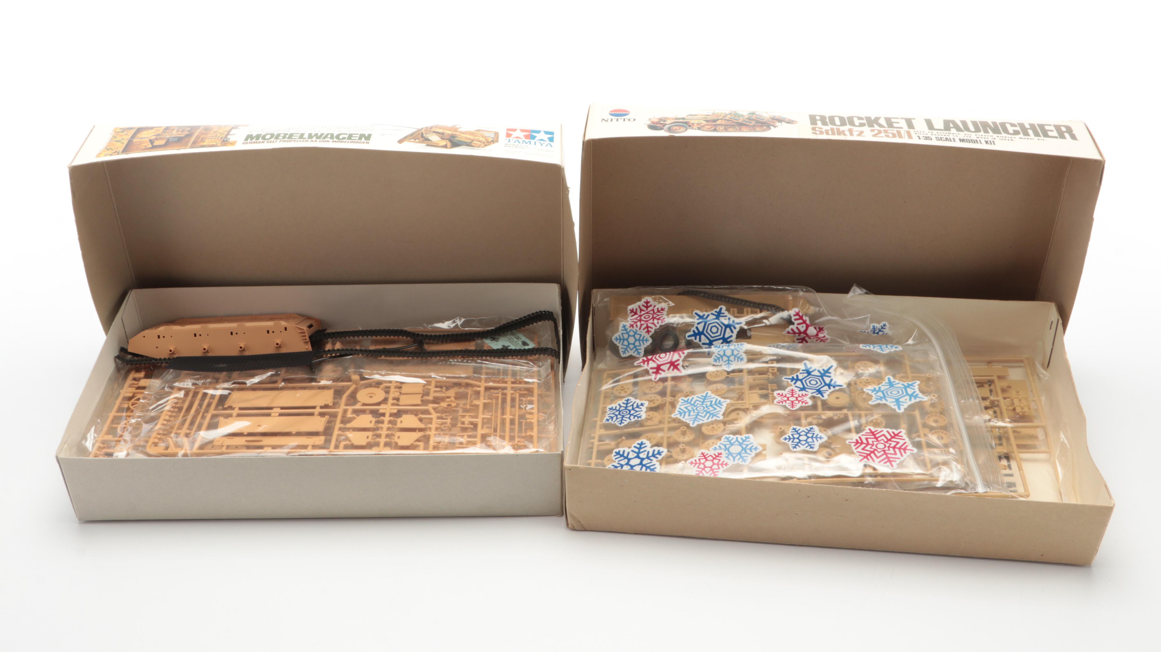 Mobelwagen, Wespe, Schienenwagen, and More Model Tank Kits