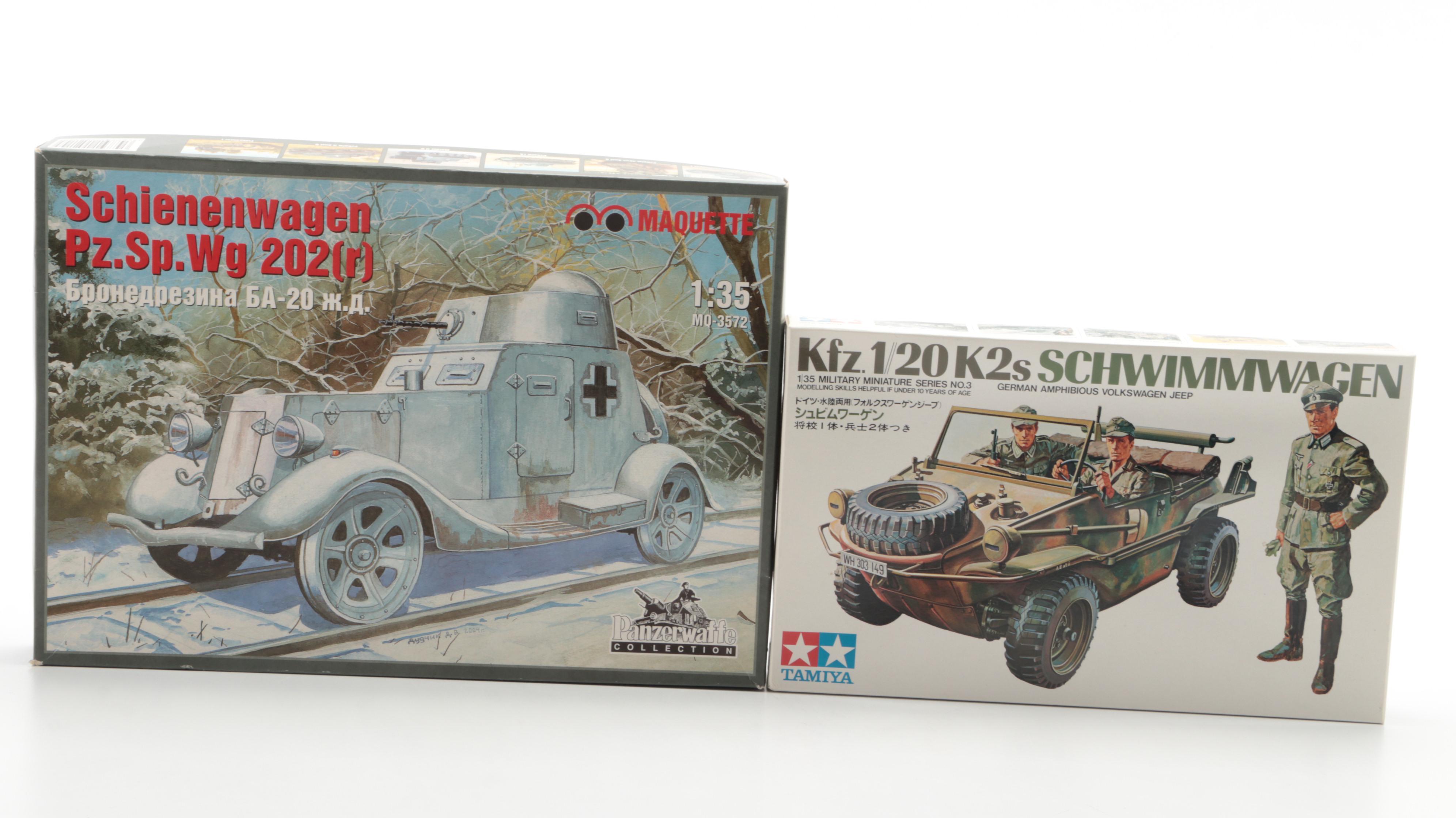 Mobelwagen, Wespe, Schienenwagen, and More Model Tank Kits