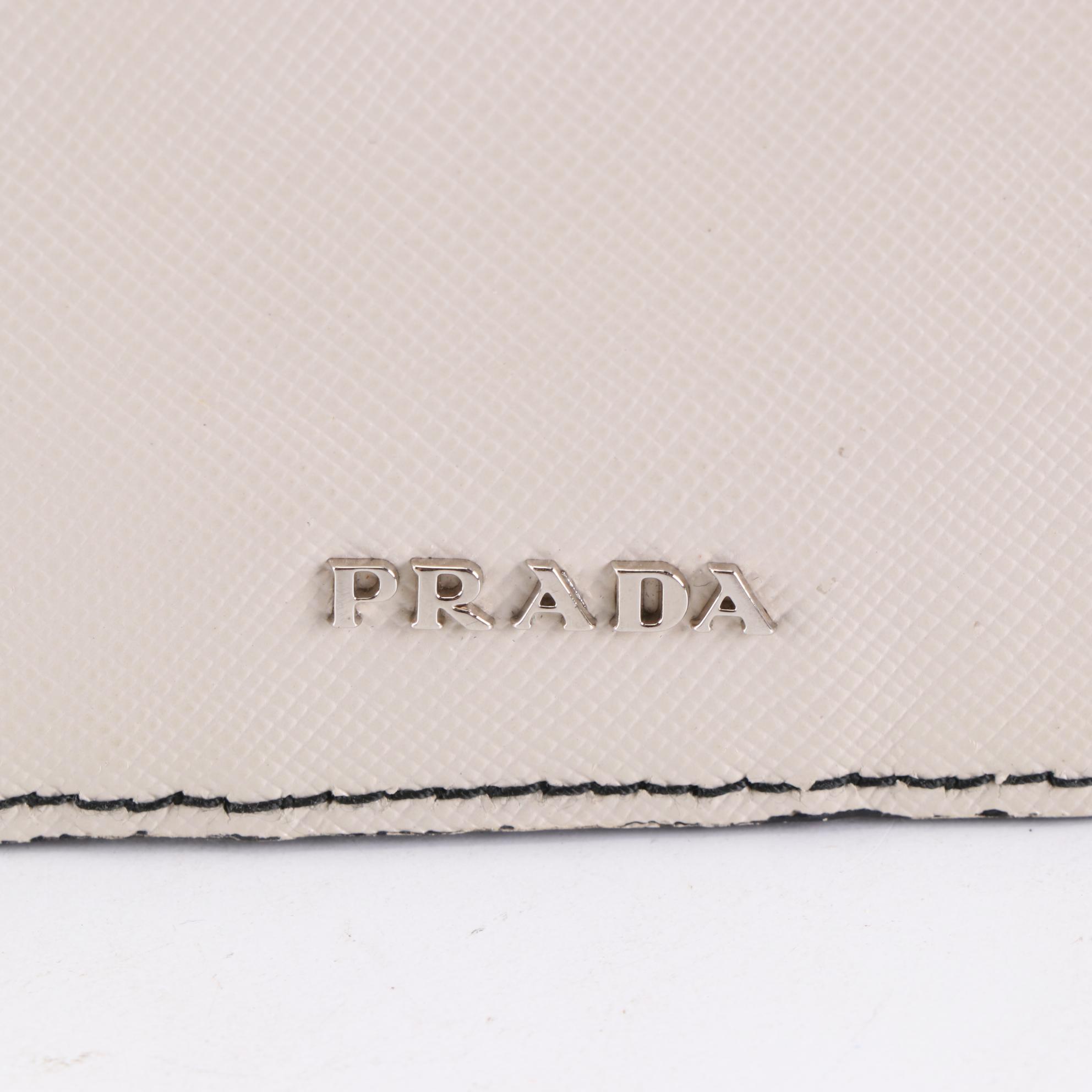 Prada Polar Bear Coin Purse Bag Charm in Saffiano Leather and Faux Fur