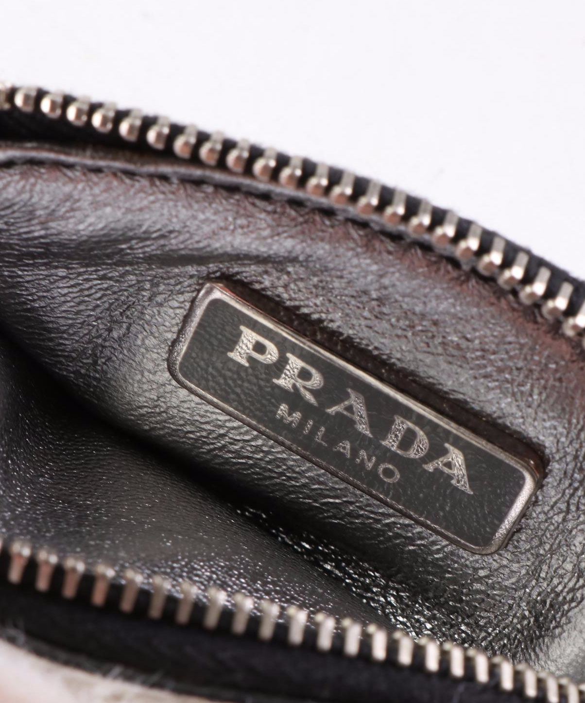 Prada Polar Bear Coin Purse Bag Charm in Saffiano Leather and Faux Fur