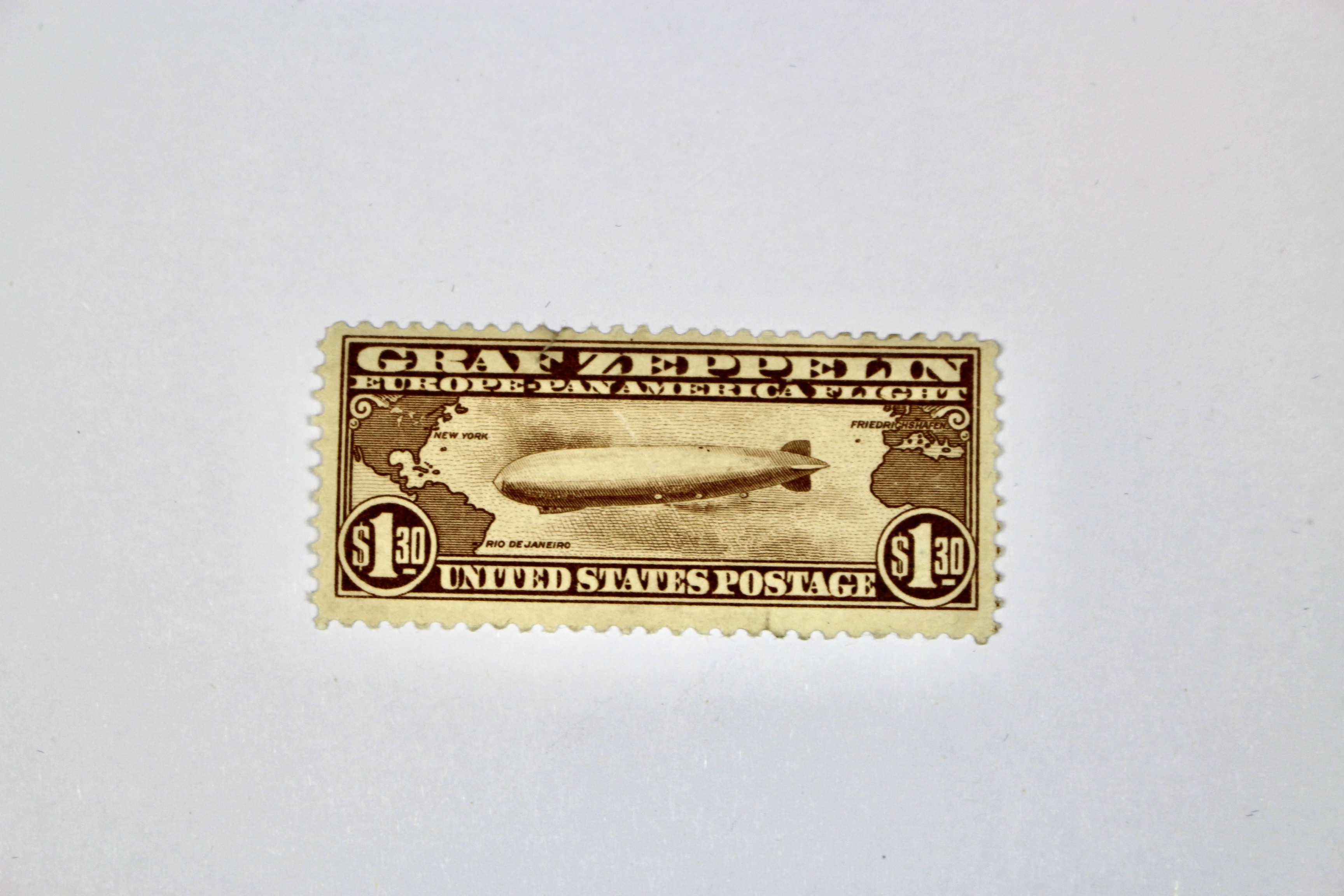 $1.30 Graf Zeppelin Postage Stamp
