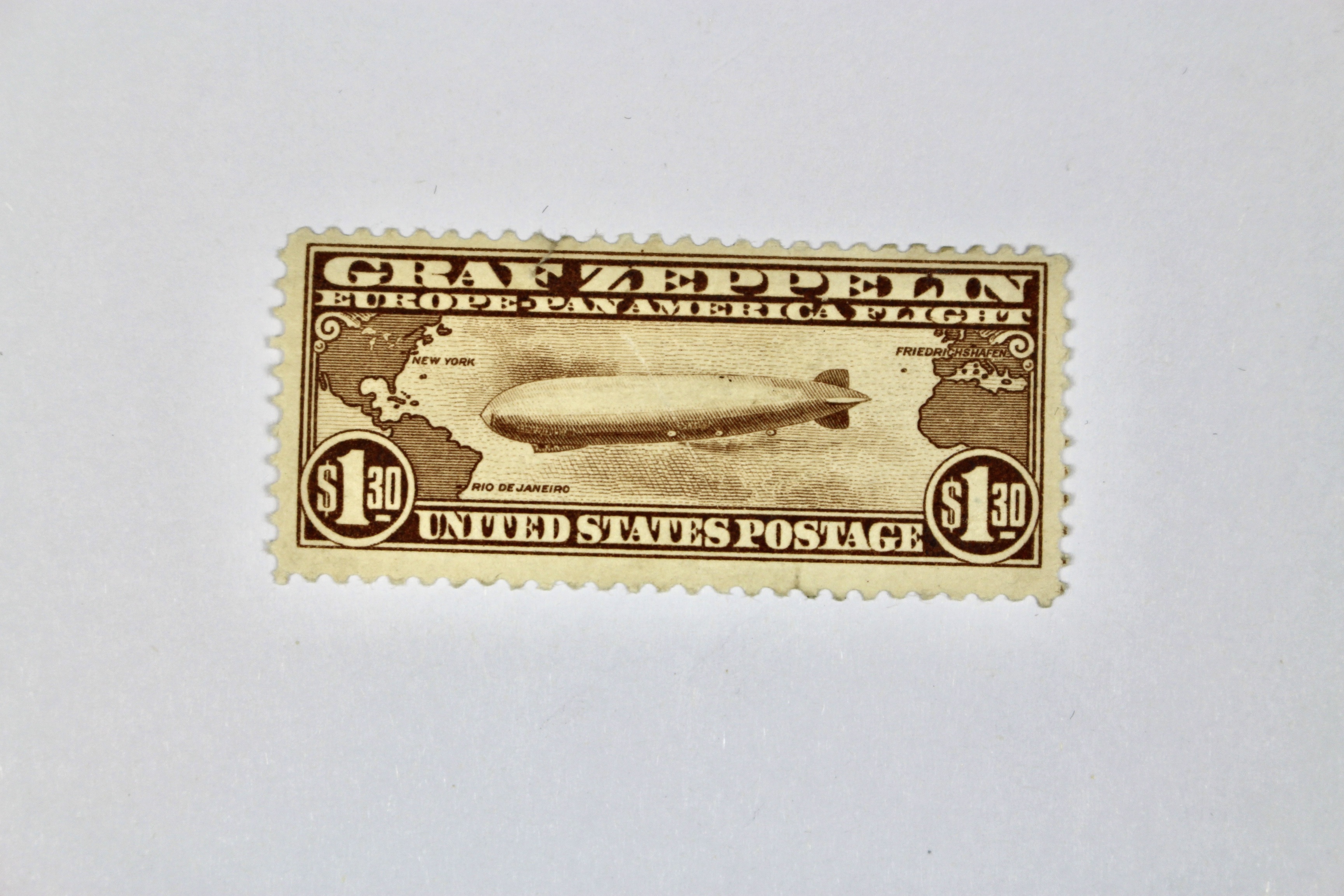$1.30 Graf Zeppelin Postage Stamp